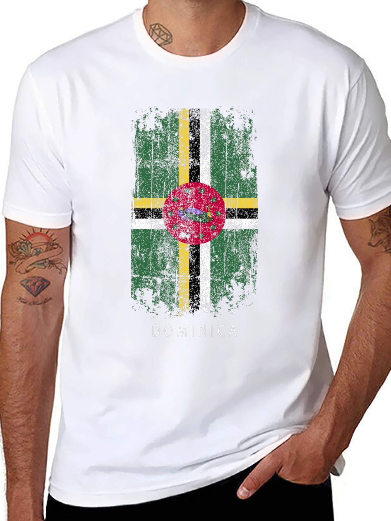 Dominica Flag Graphic T-Shirt