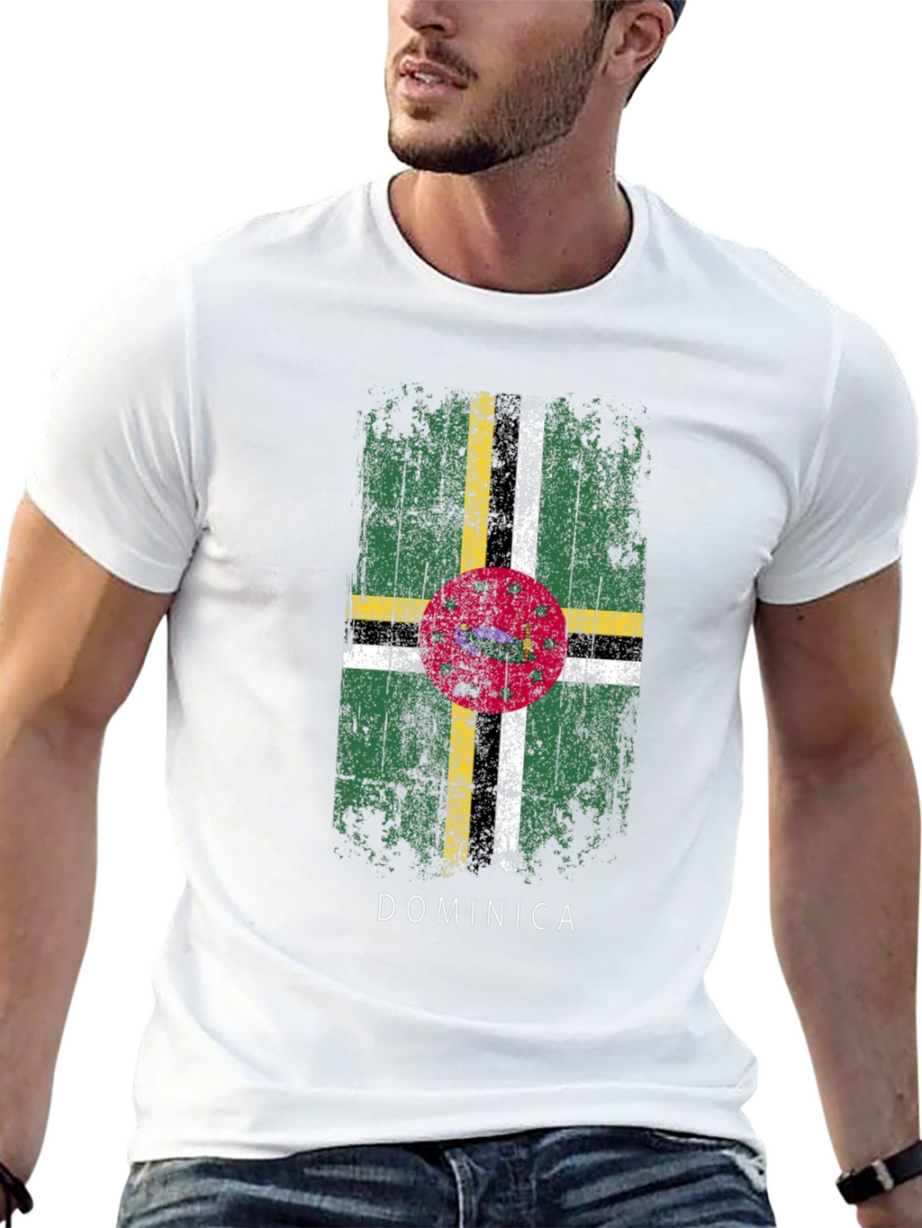 Dominica Flag Graphic T-Shirt
