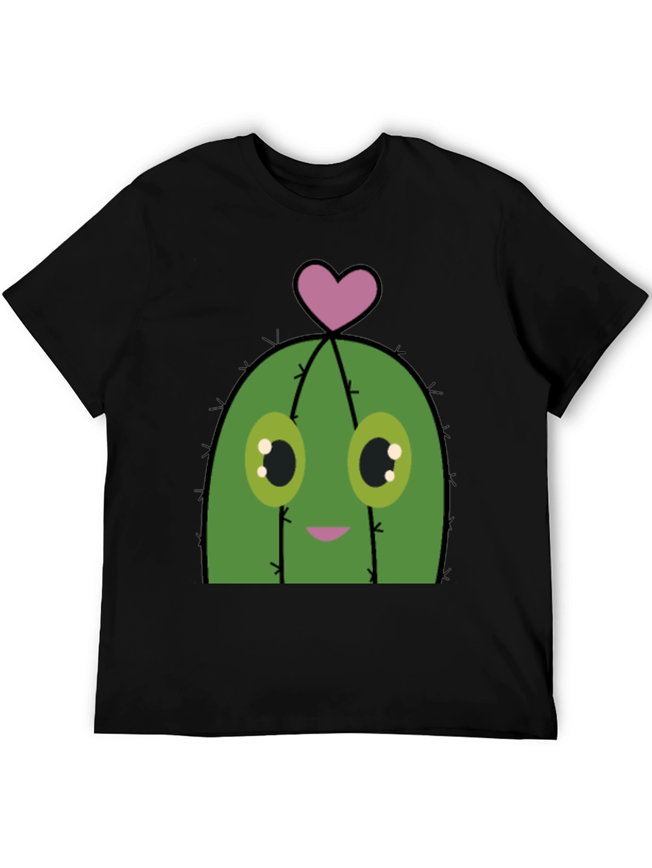 Cactus Love Graphic T-Shirt - Black Cotton Tee