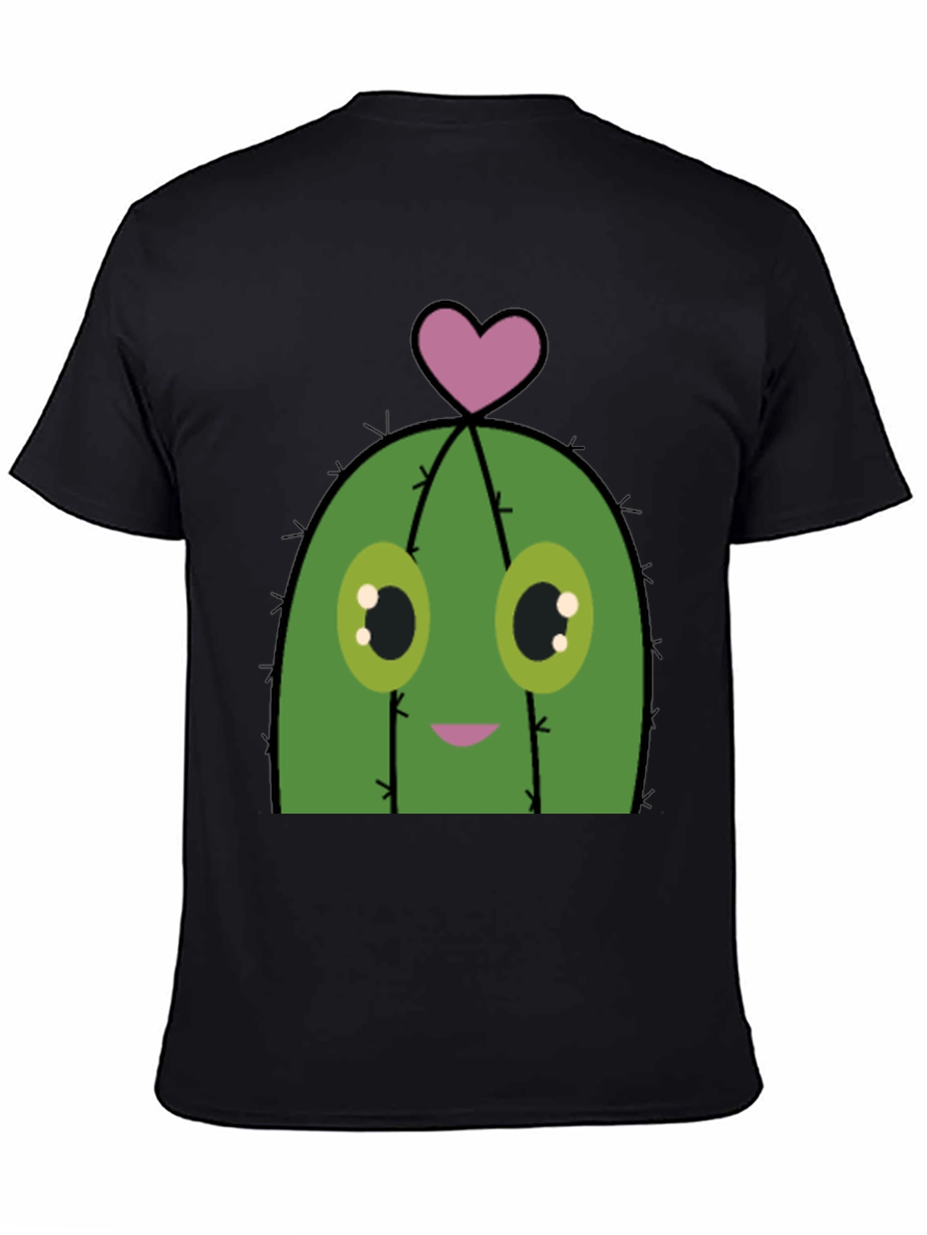 Cactus Love Graphic T-Shirt - Black Cotton Tee