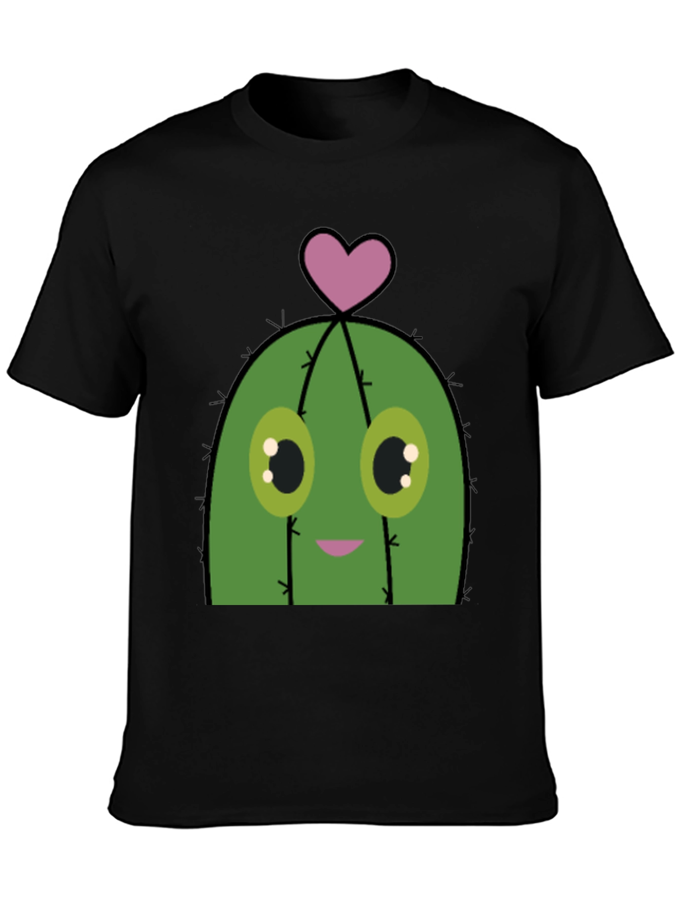 Cactus Love Graphic T-Shirt - Black Cotton Tee