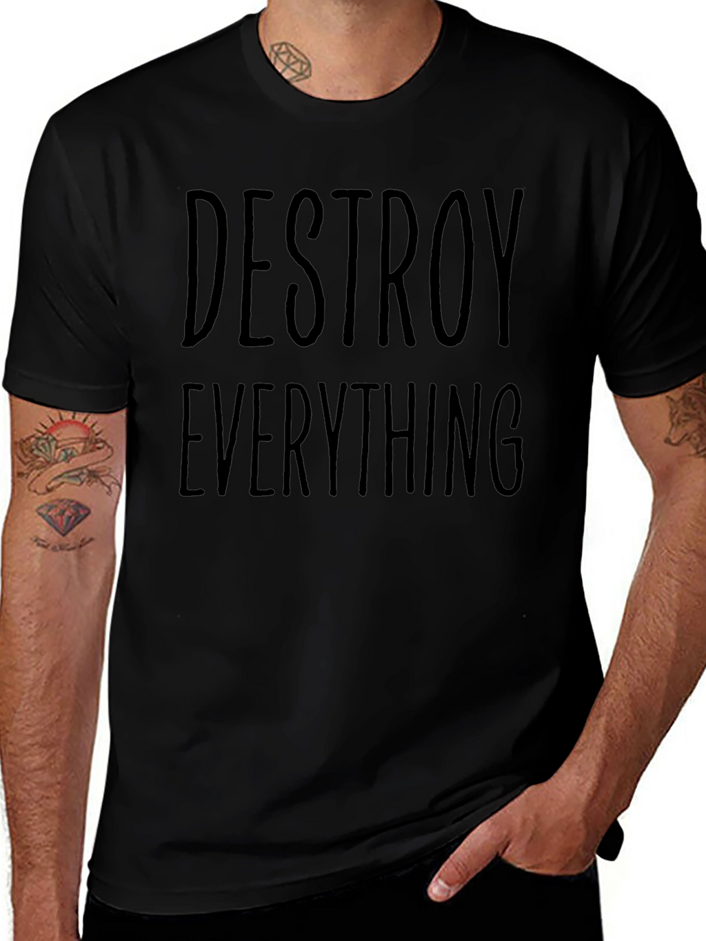 Destroy Everything Black Graphic Tee