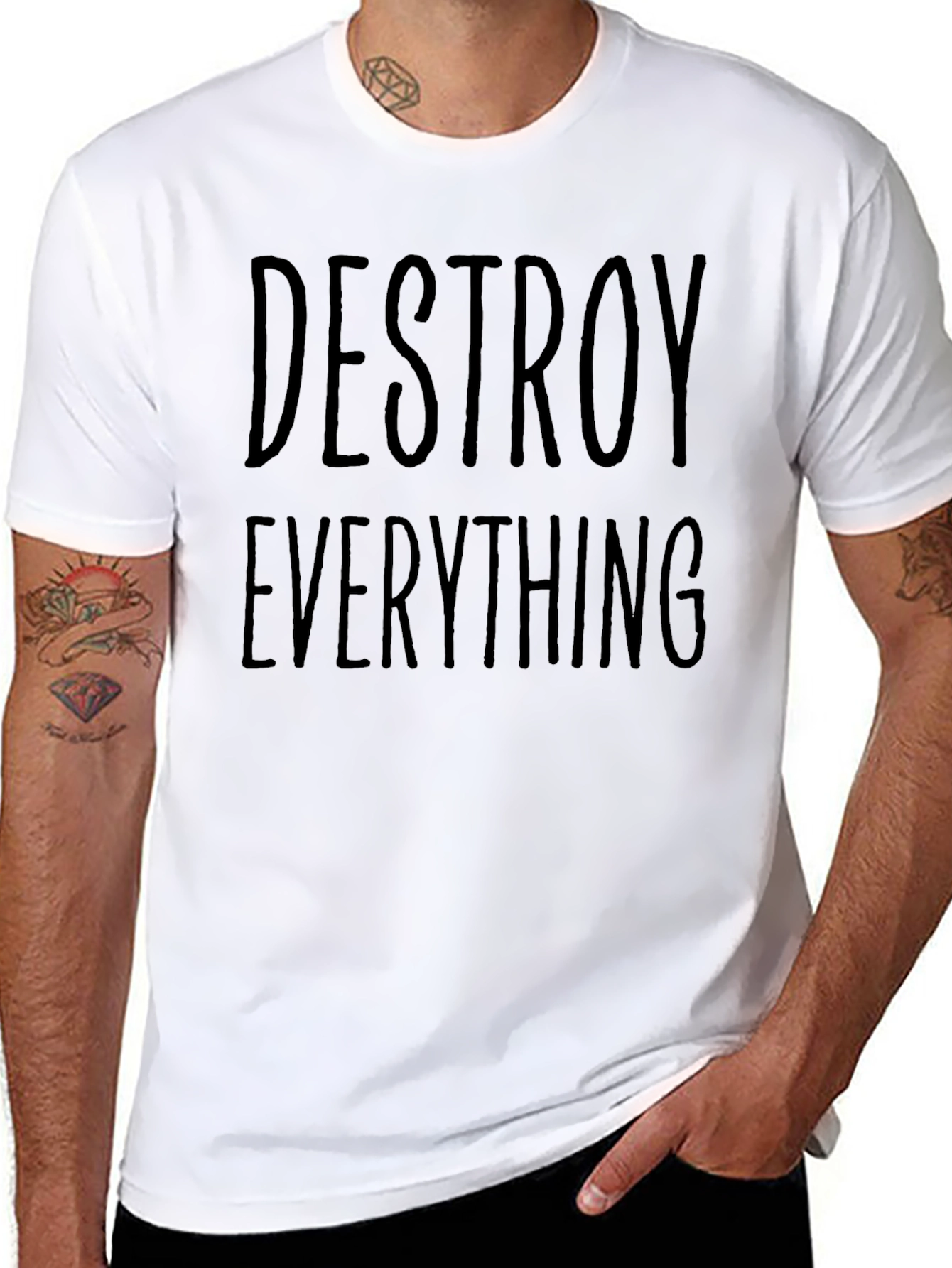 Destroy Everything Black Graphic Tee