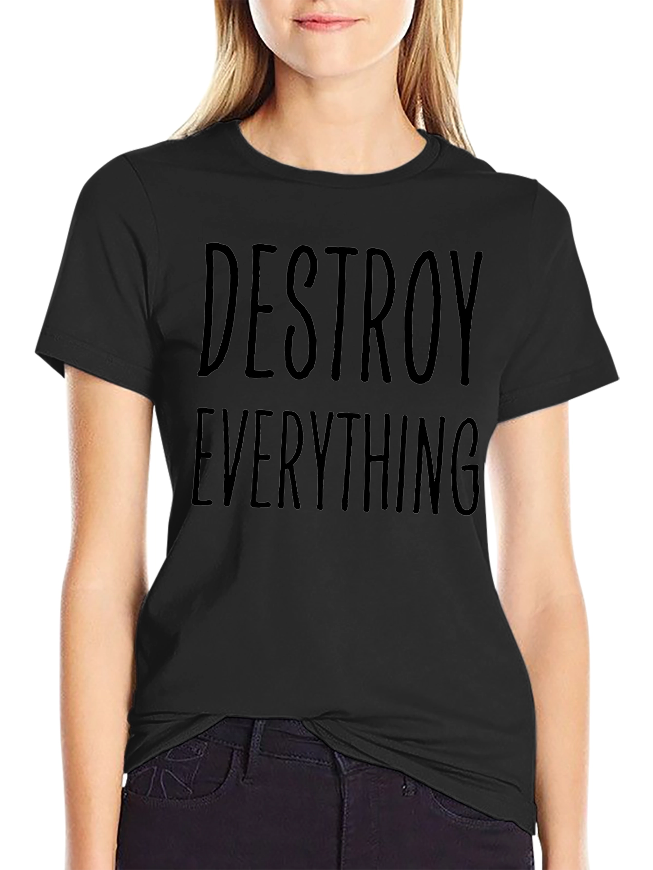 Destroy Everything Black Graphic Tee