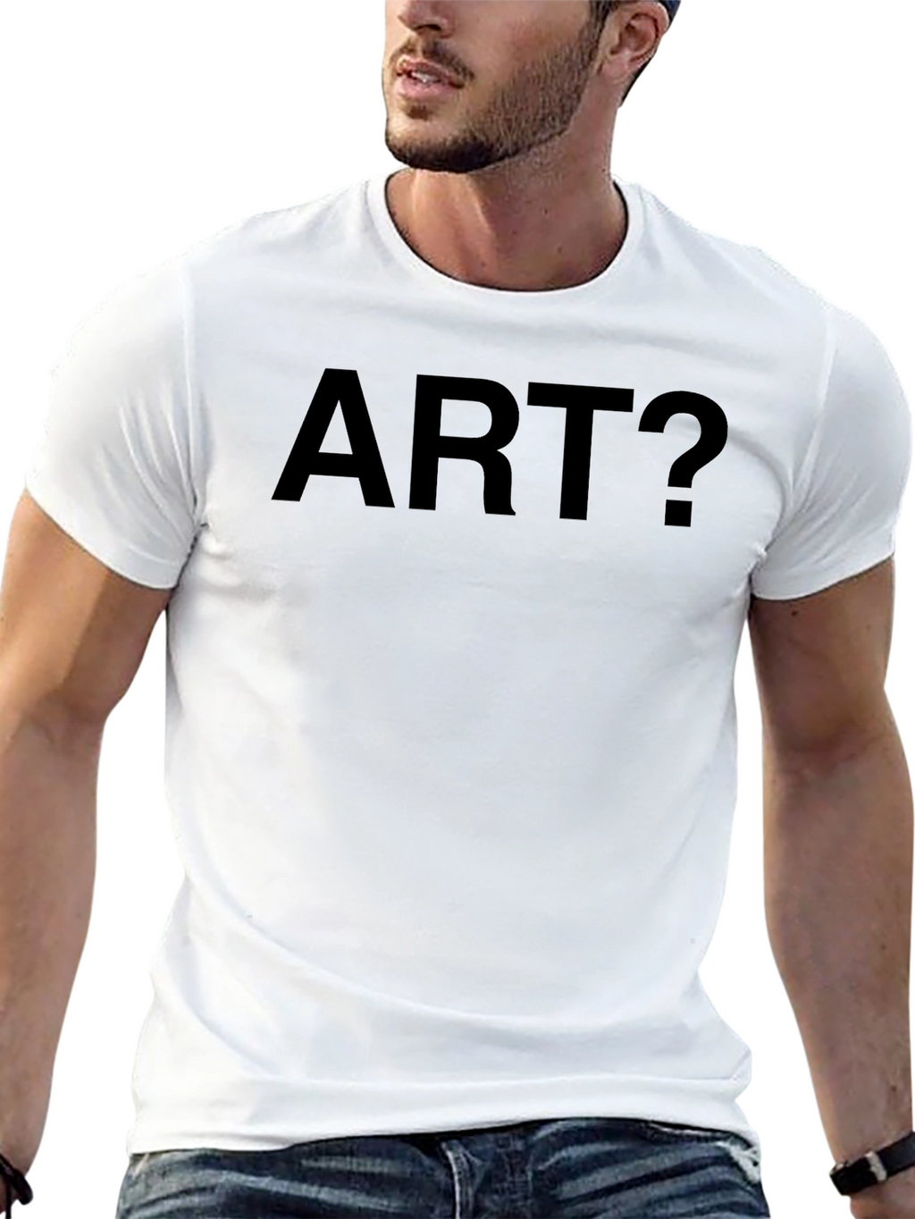 Art? Black T-Shirt - Thought Provoking Design
