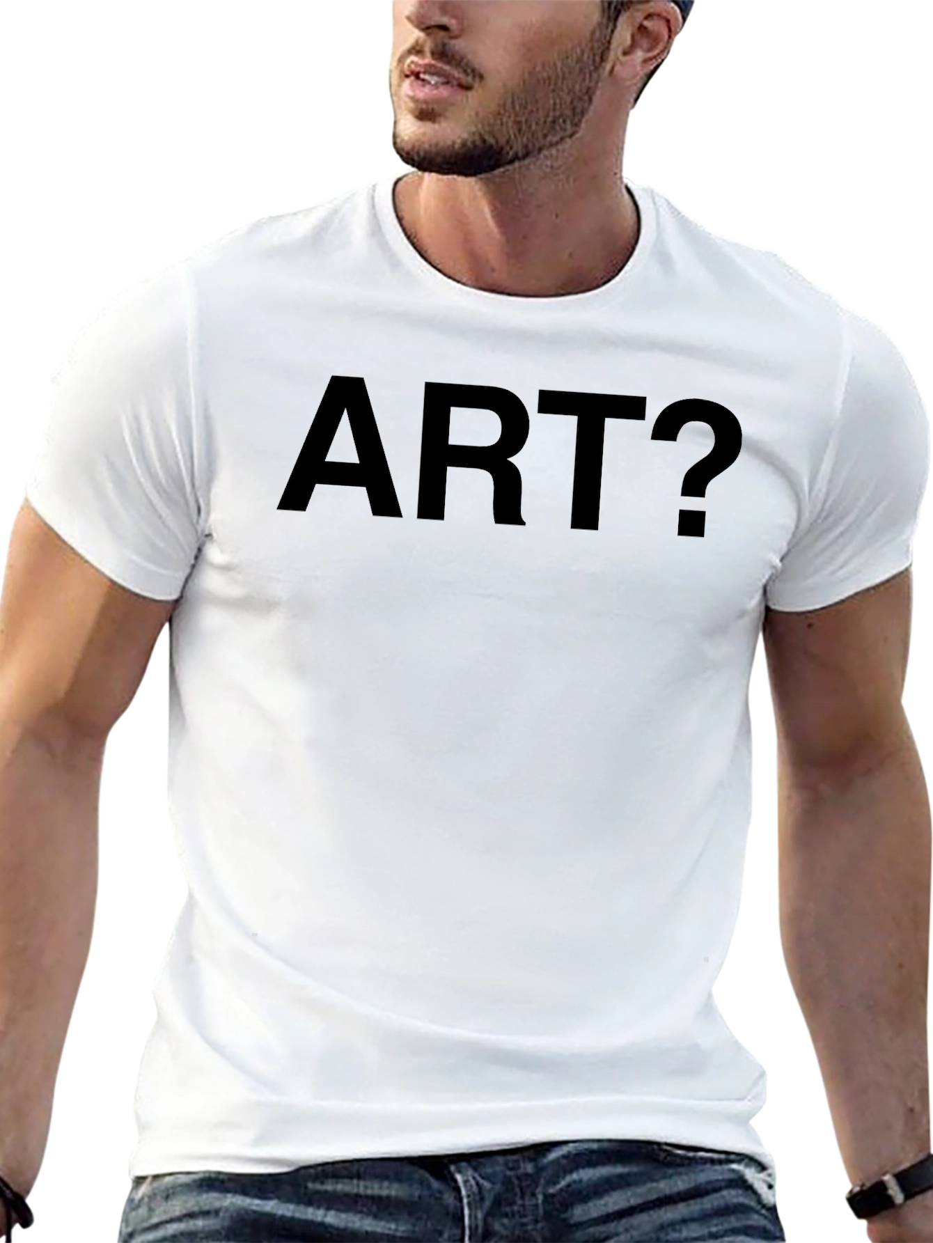 Art? Black T-Shirt - Thought Provoking Design