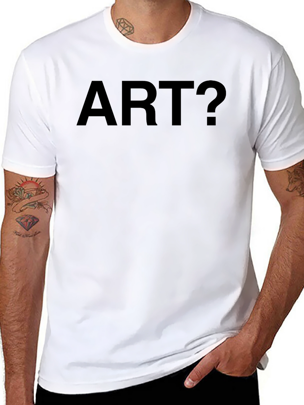 Art? Black T-Shirt - Thought Provoking Design