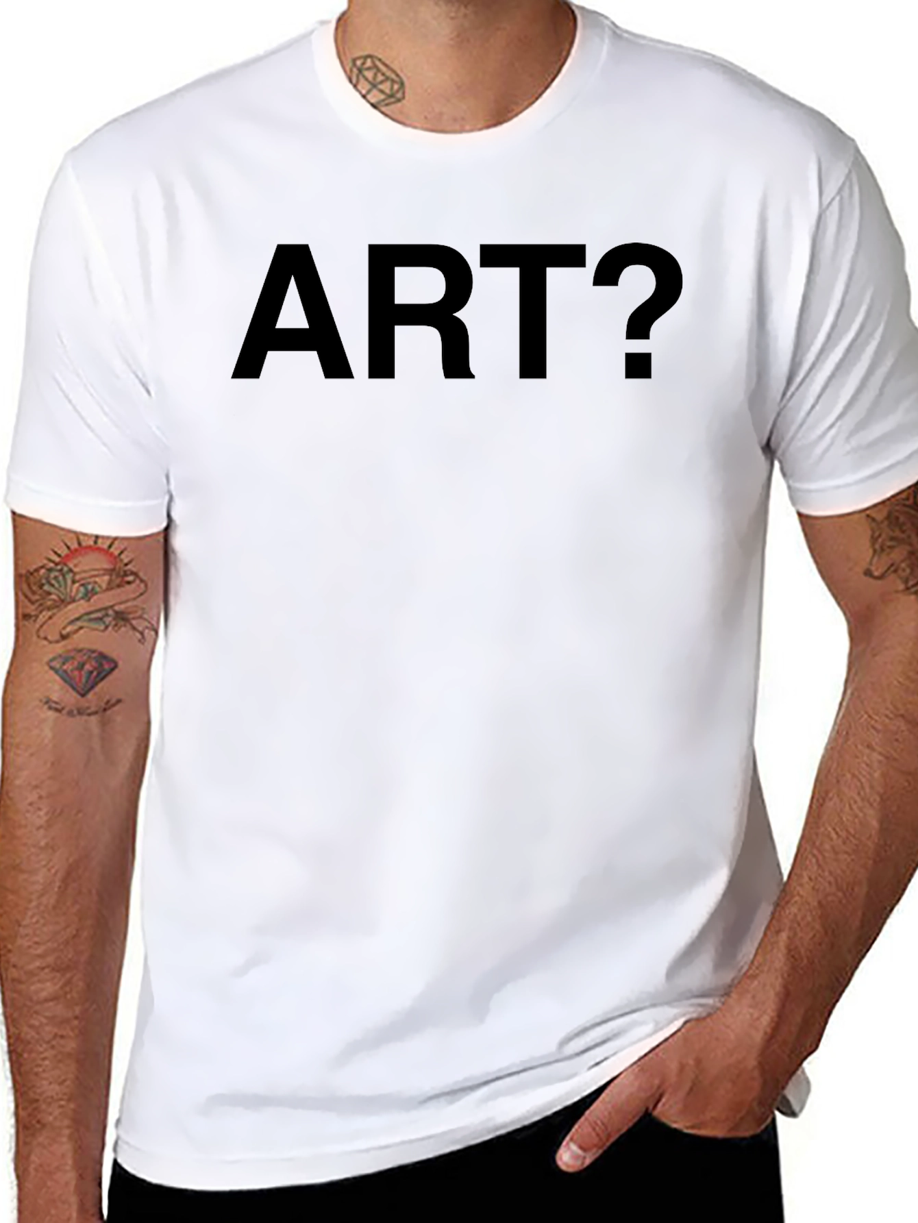 Art? Black T-Shirt - Thought Provoking Design