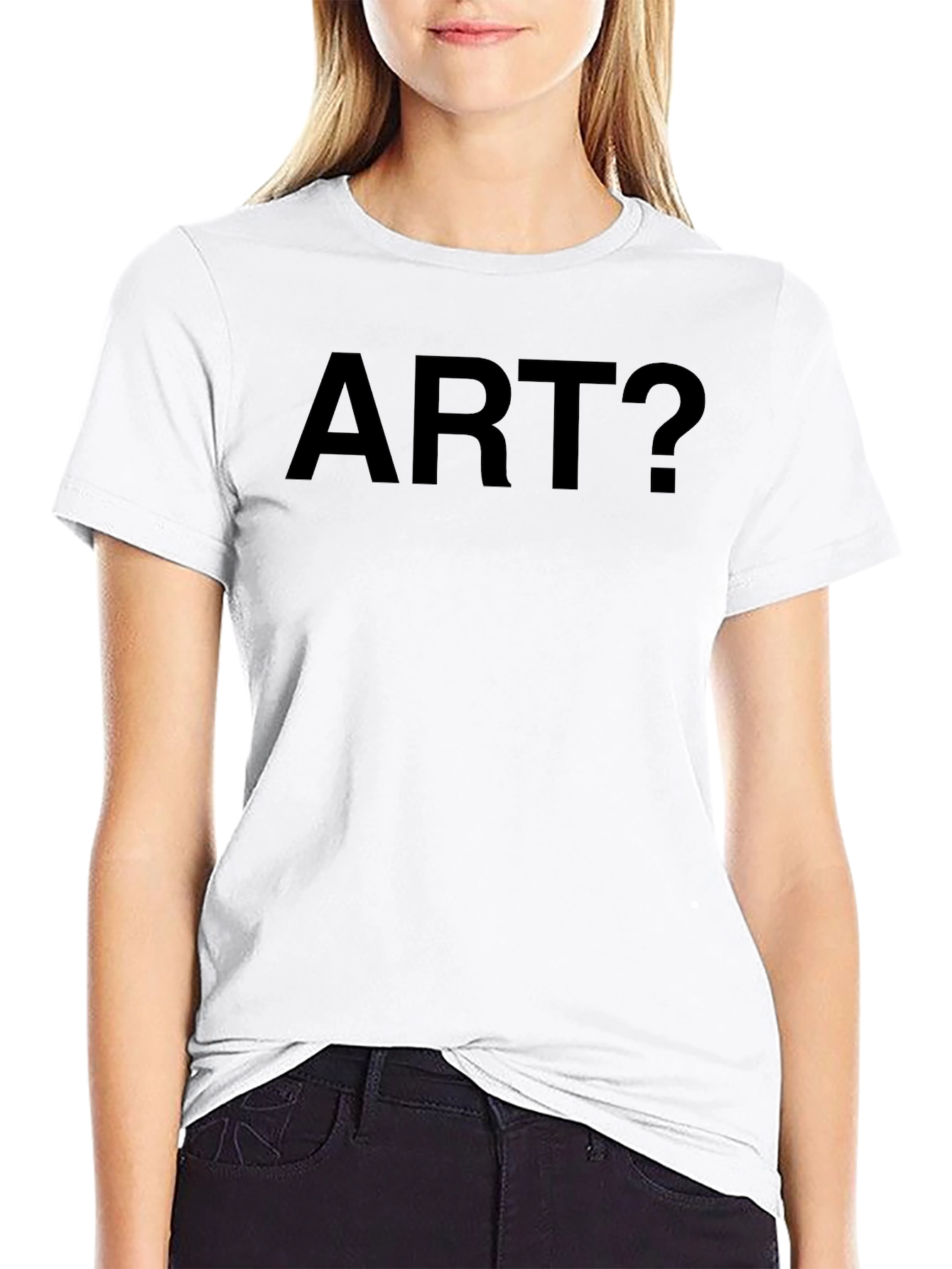 Art? Black T-Shirt - Thought Provoking Design