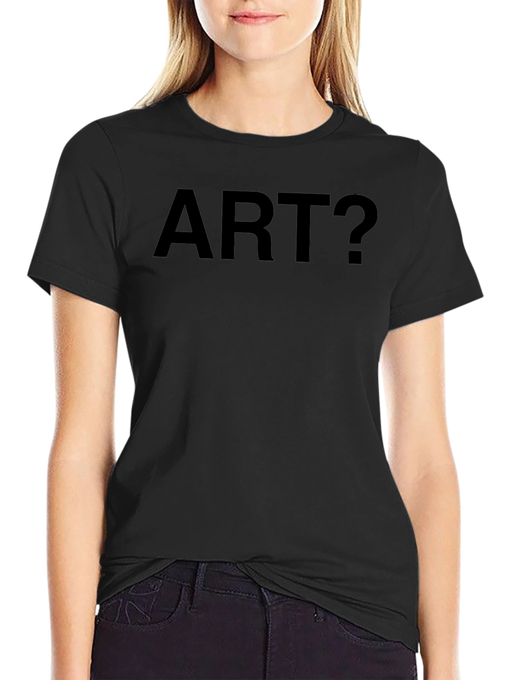 Art? Black T-Shirt - Thought Provoking Design