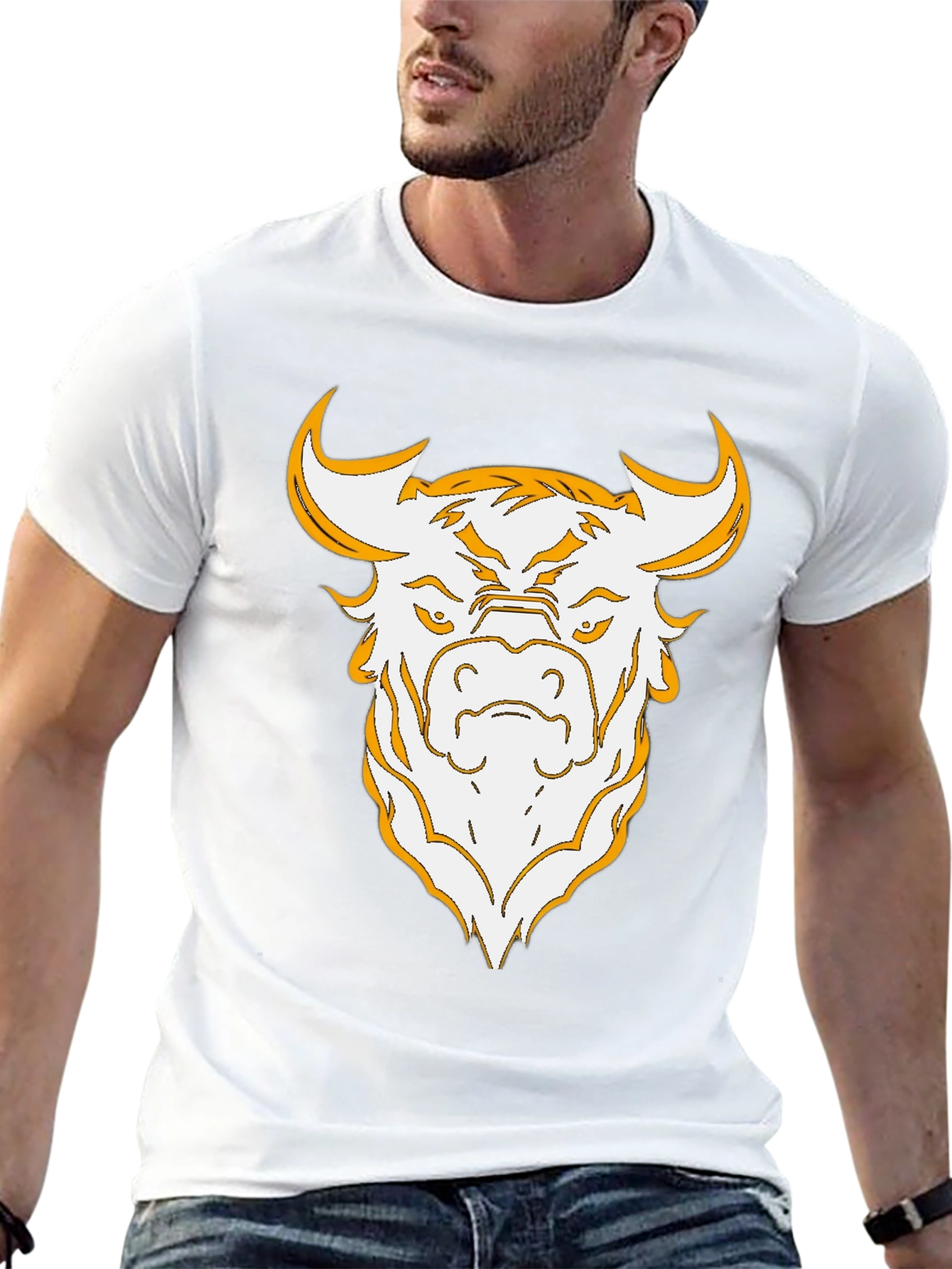 Bold Bull Graphic Tee - Black