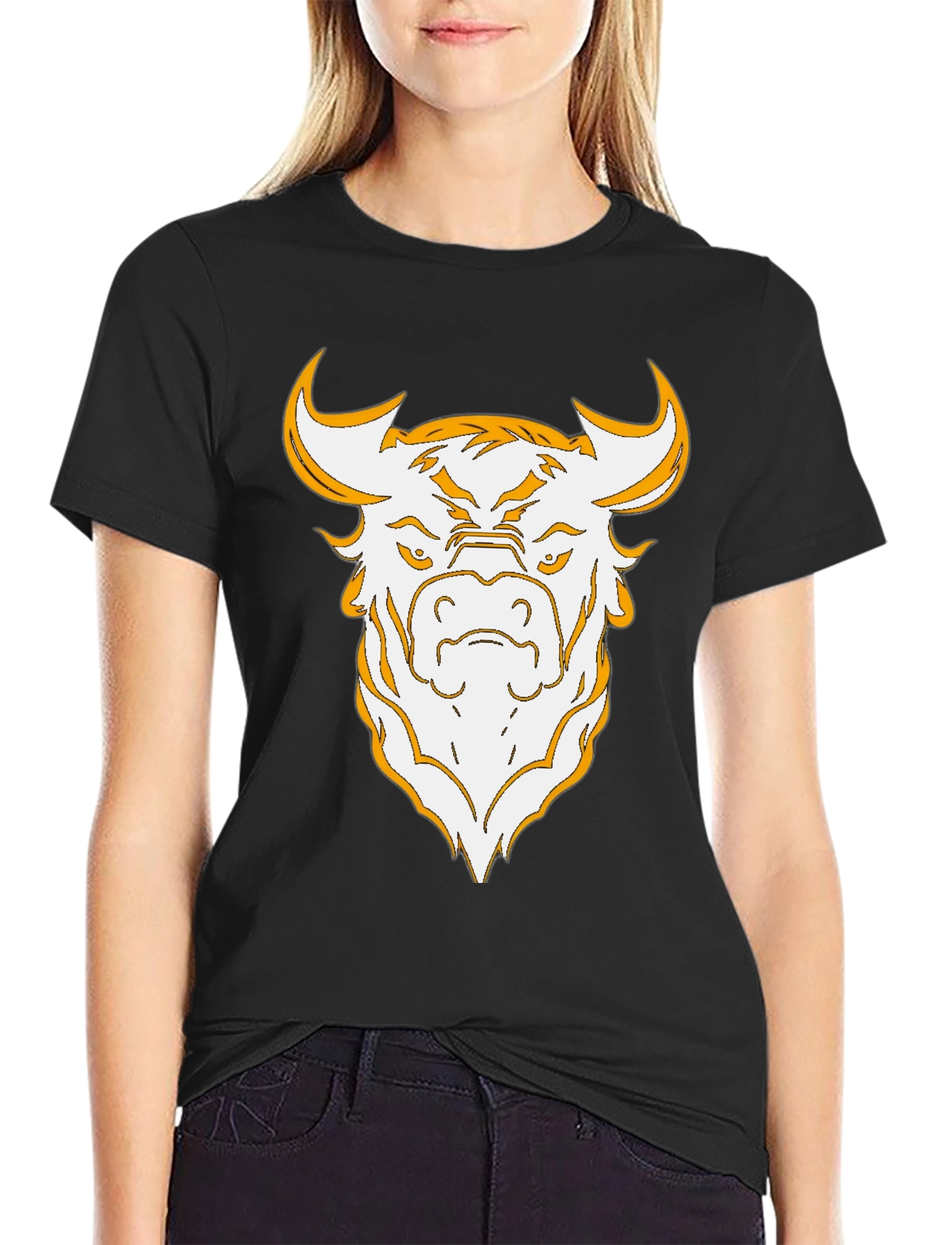 Bold Bull Graphic Tee - Black