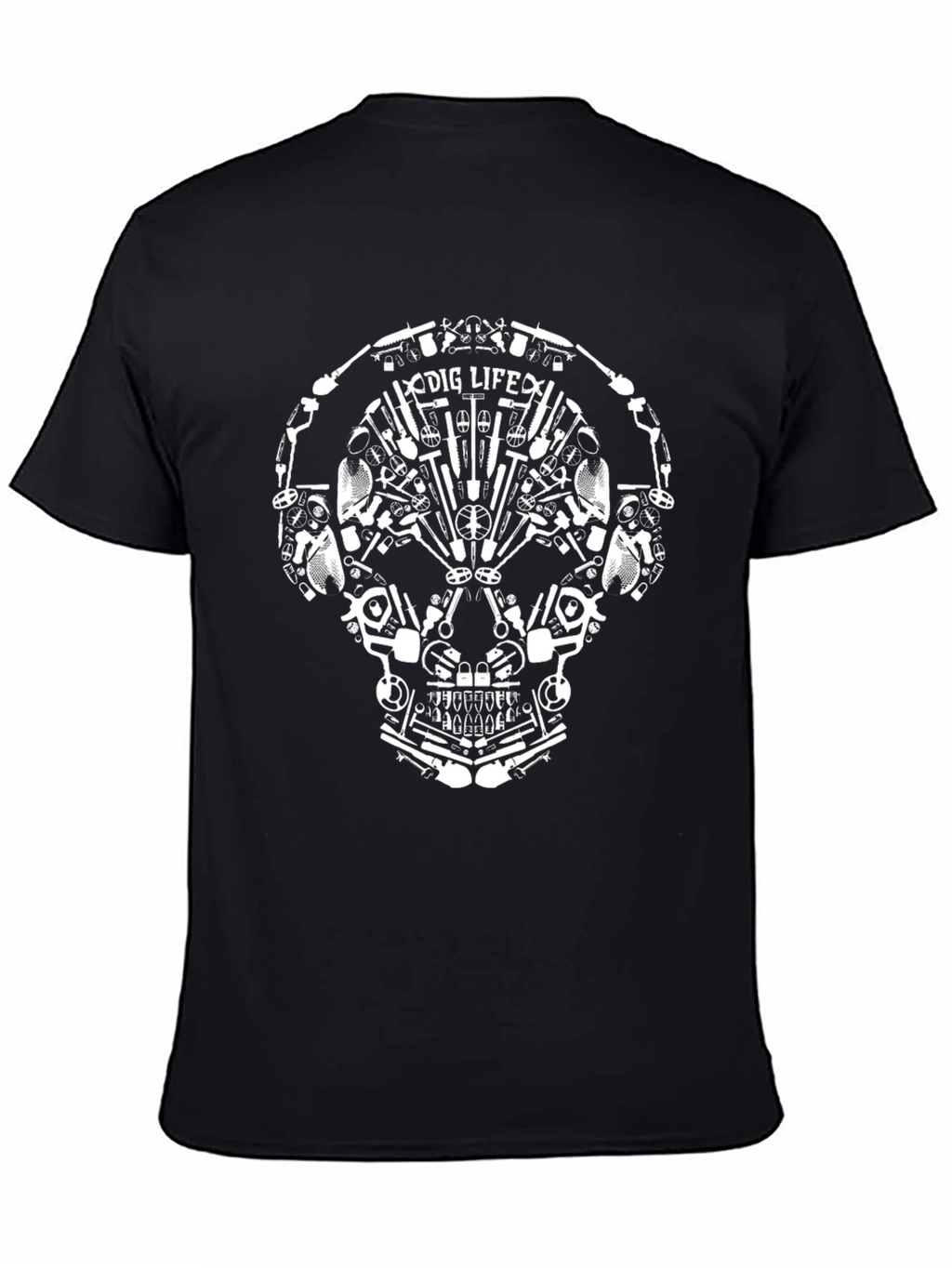 Dig Life Skull Graphic Black T-Shirt