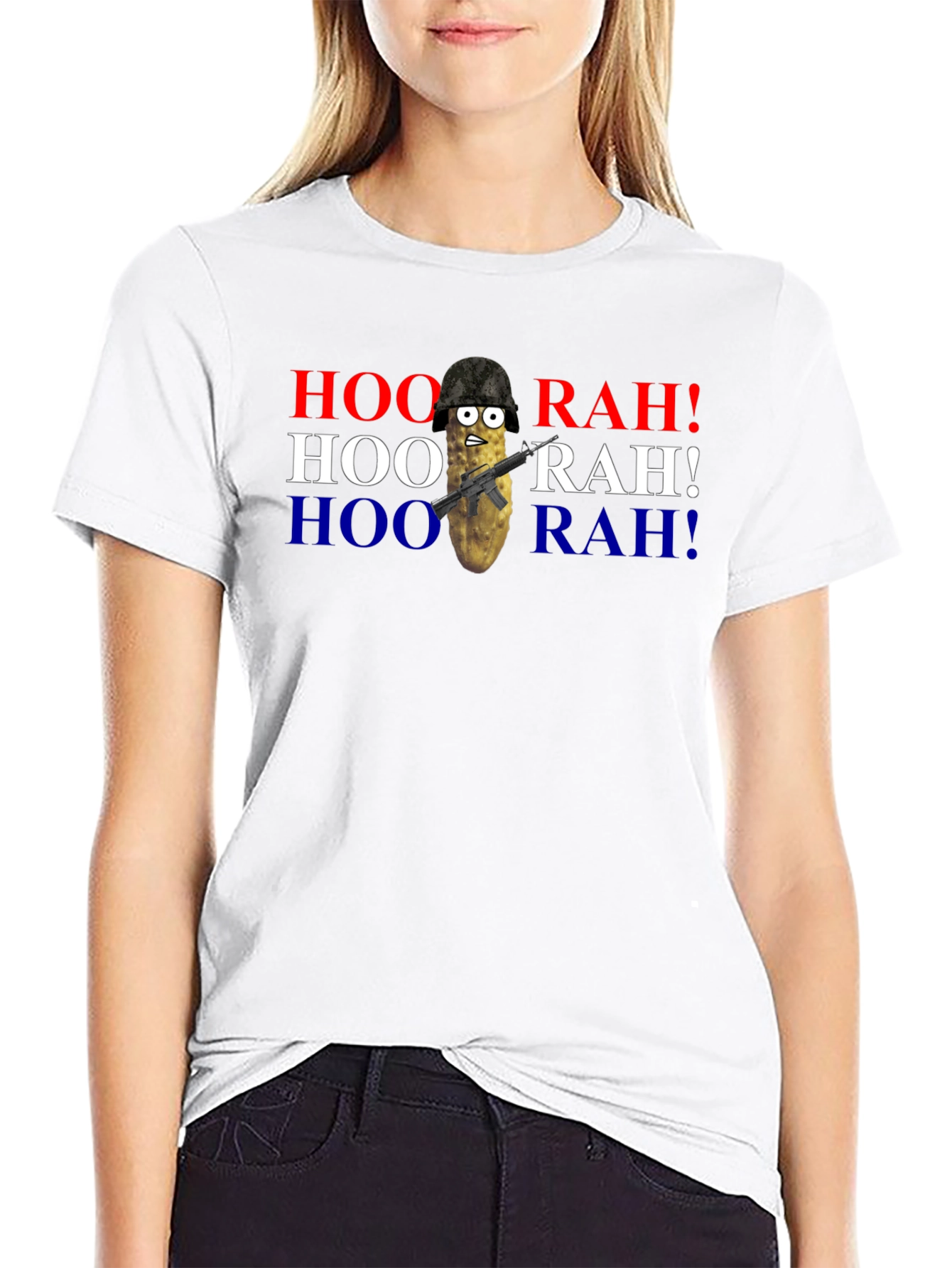 HOO RAH! Funny Military Pickle T-Shirt