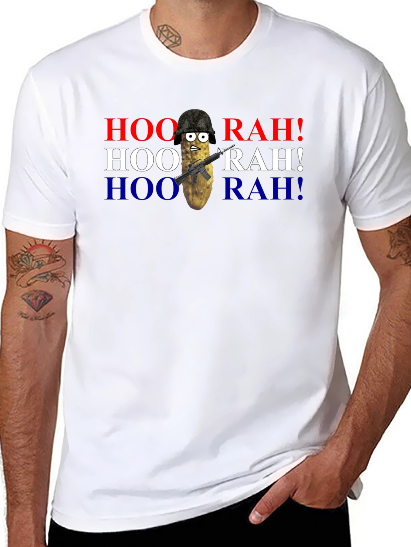 HOO RAH! Funny Military Pickle T-Shirt