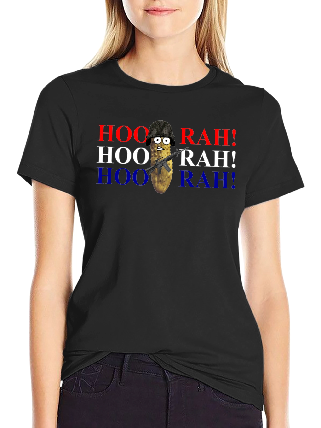 HOO RAH! Funny Military Pickle T-Shirt