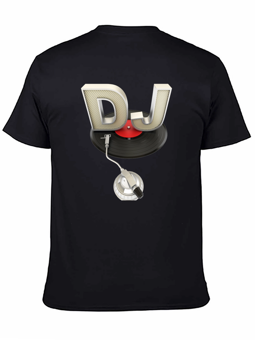 DJ Turntable Graphic Tee - Black