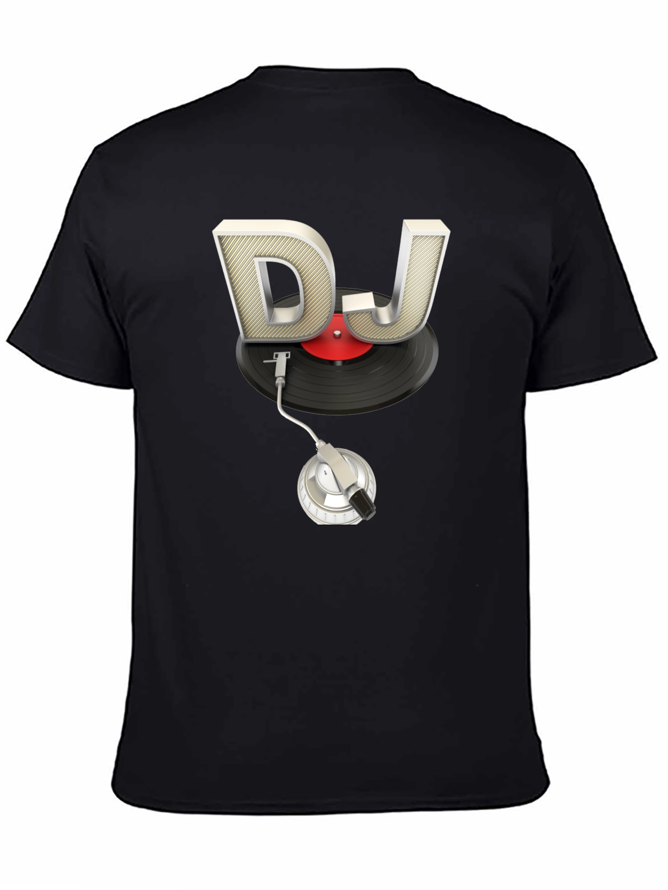 DJ Turntable Graphic Tee - Black