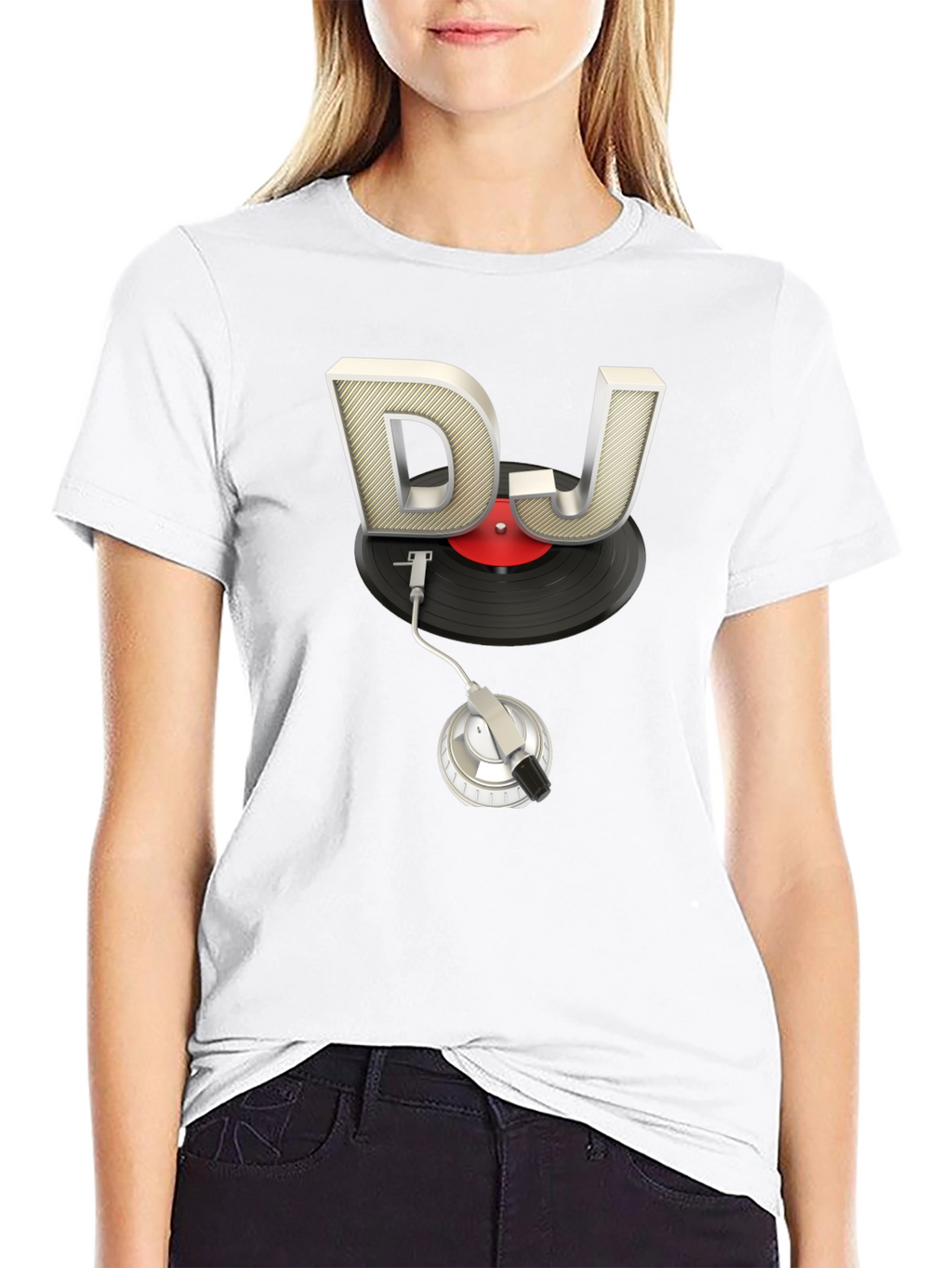 DJ Turntable Graphic Tee - Black