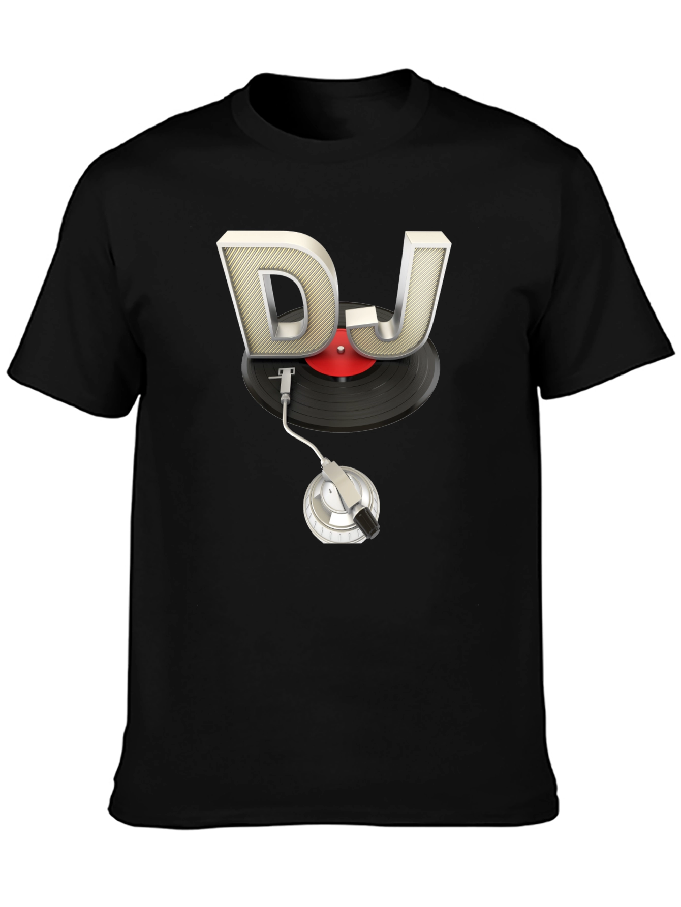 DJ Turntable Graphic Tee - Black