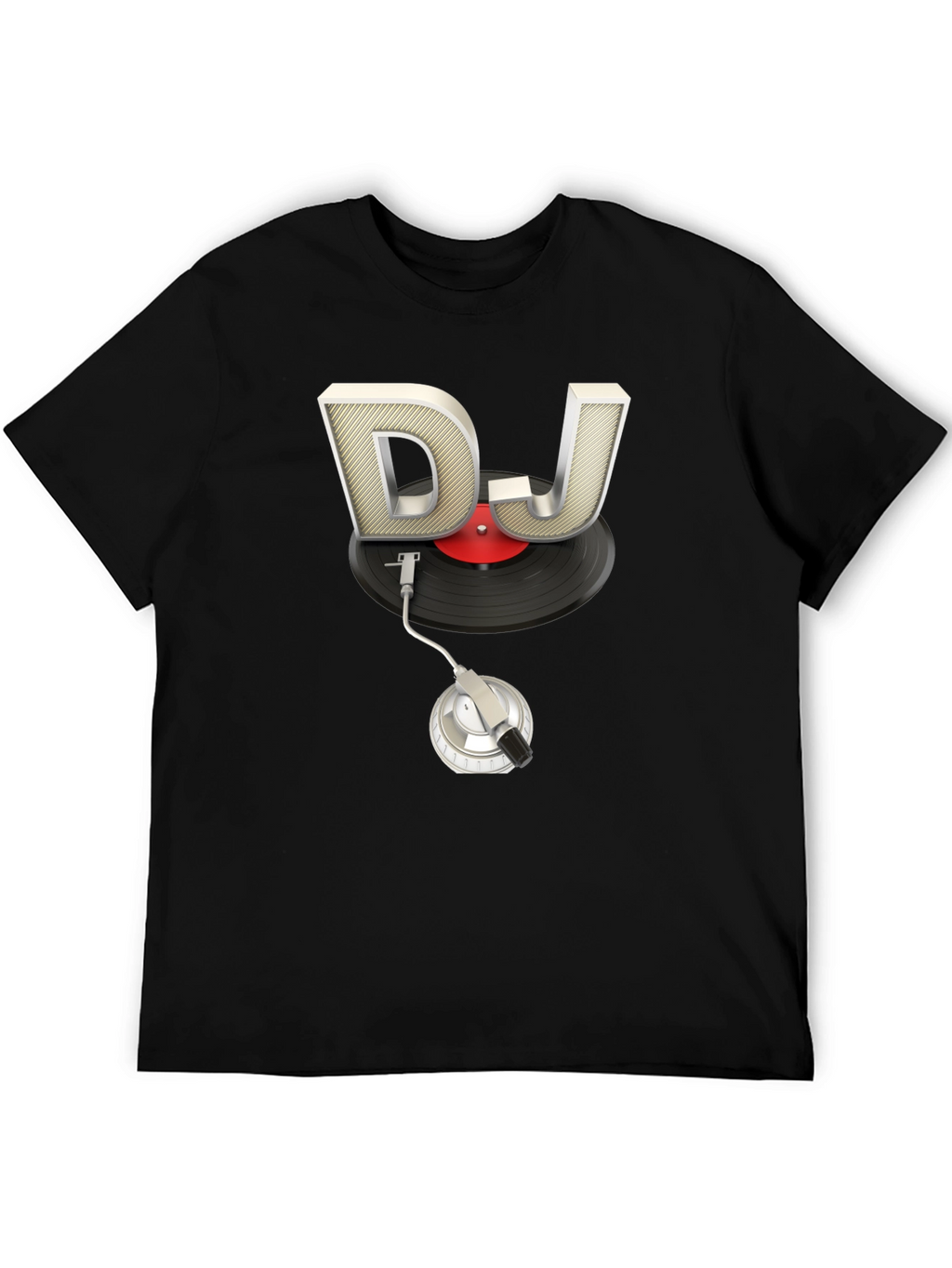 DJ Turntable Graphic Tee - Black