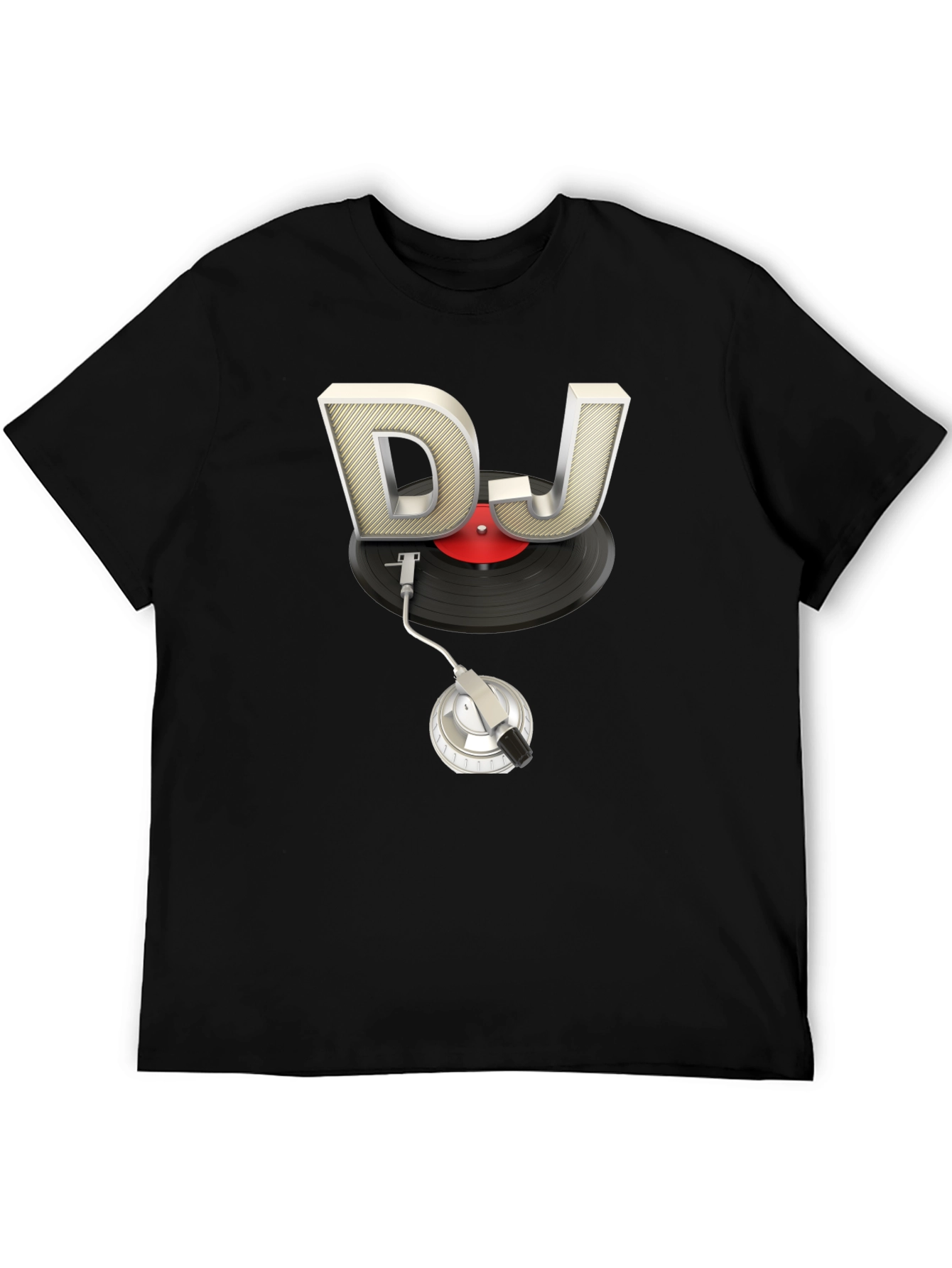 DJ Turntable Graphic Tee - Black