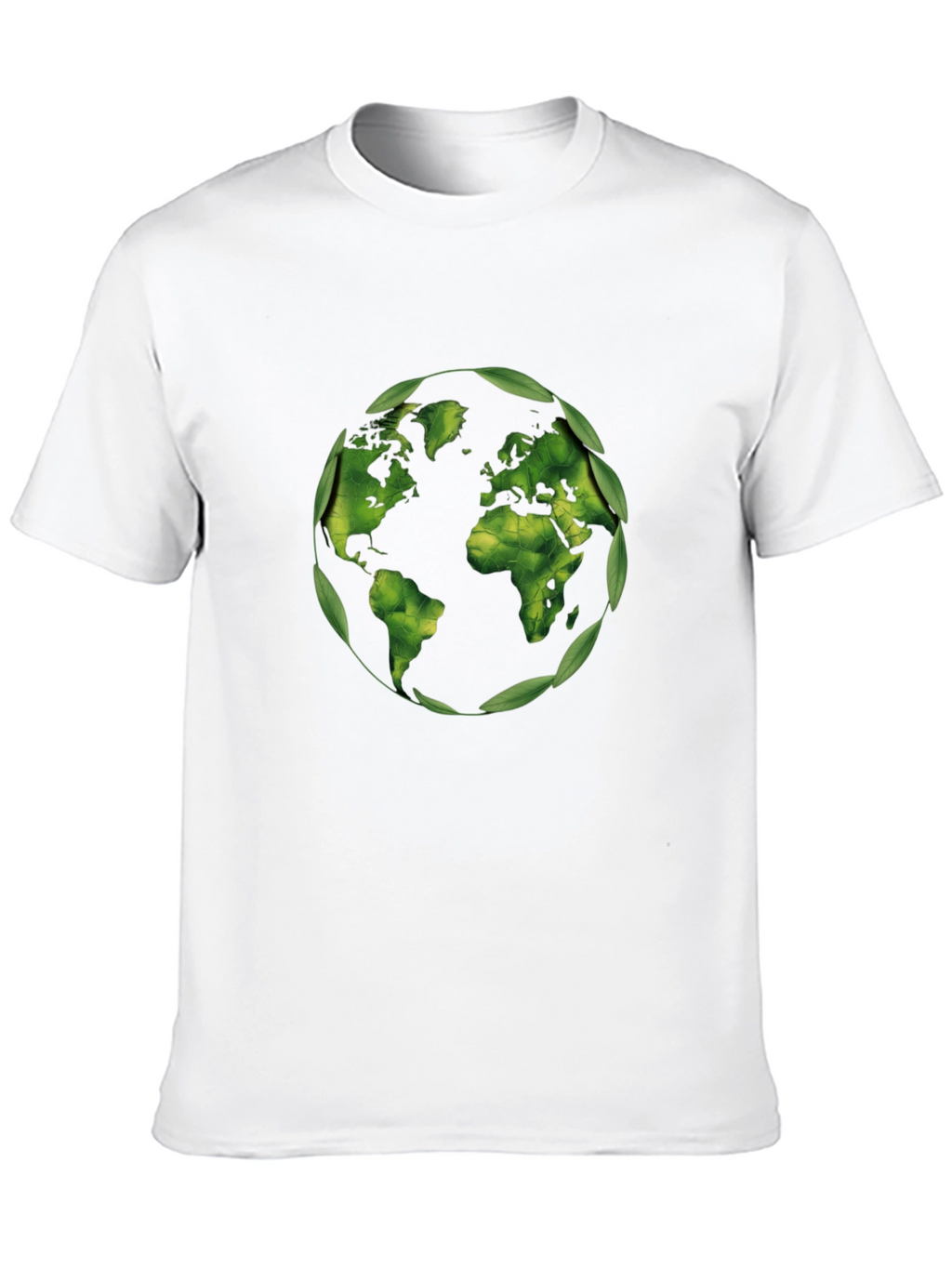 Eco-Friendly World Map T-Shirt - Black