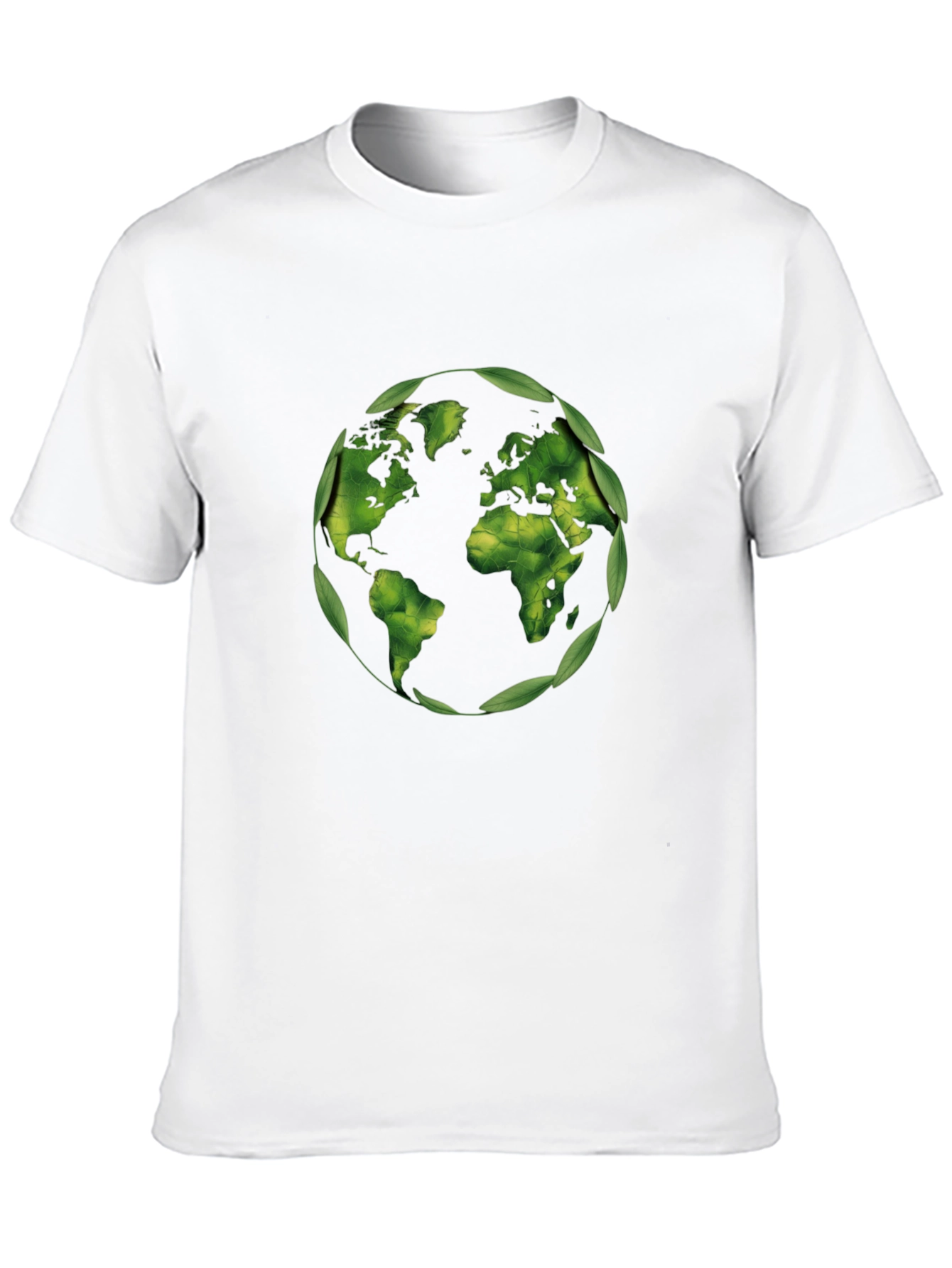 Eco-Friendly World Map T-Shirt - Black