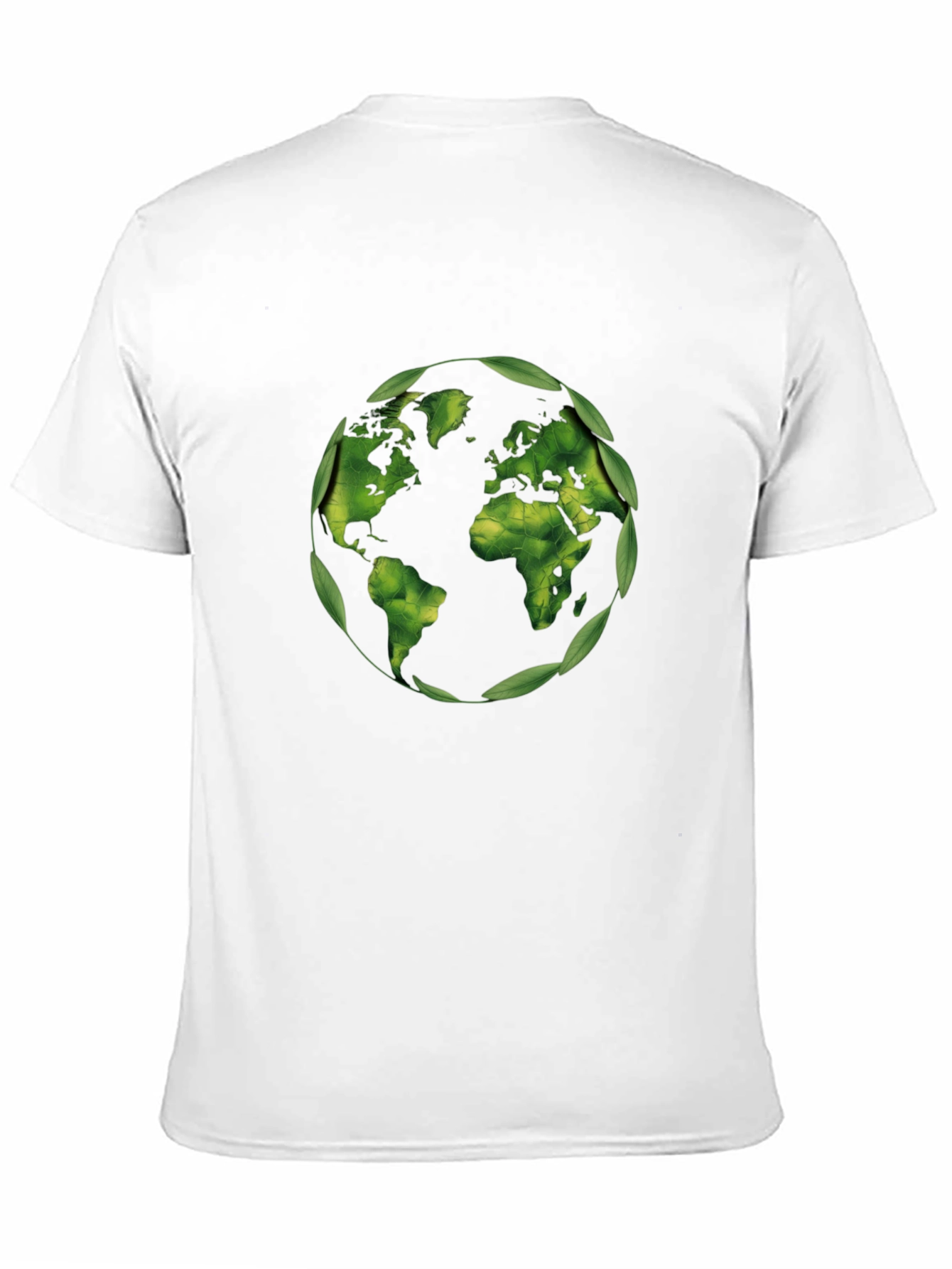 Eco-Friendly World Map T-Shirt - Black