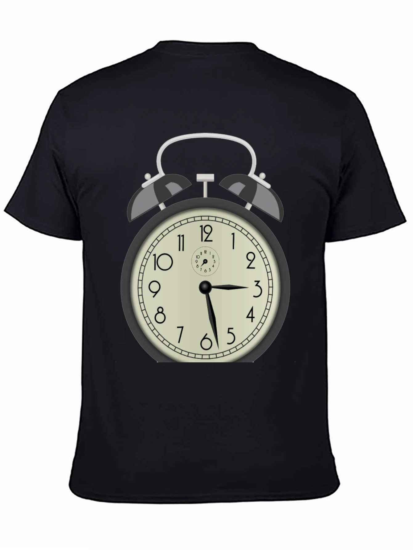 Alarm Clock Graphic Print T-Shirt - Time Flies!