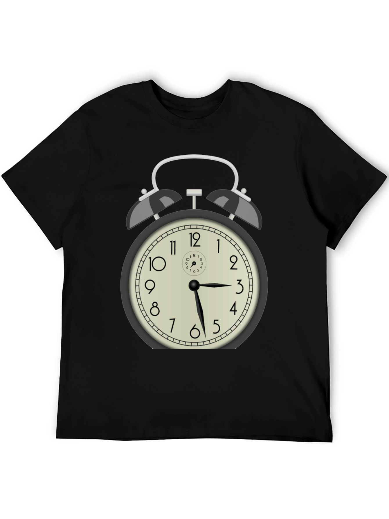 Alarm Clock Graphic Print T-Shirt - Time Flies!