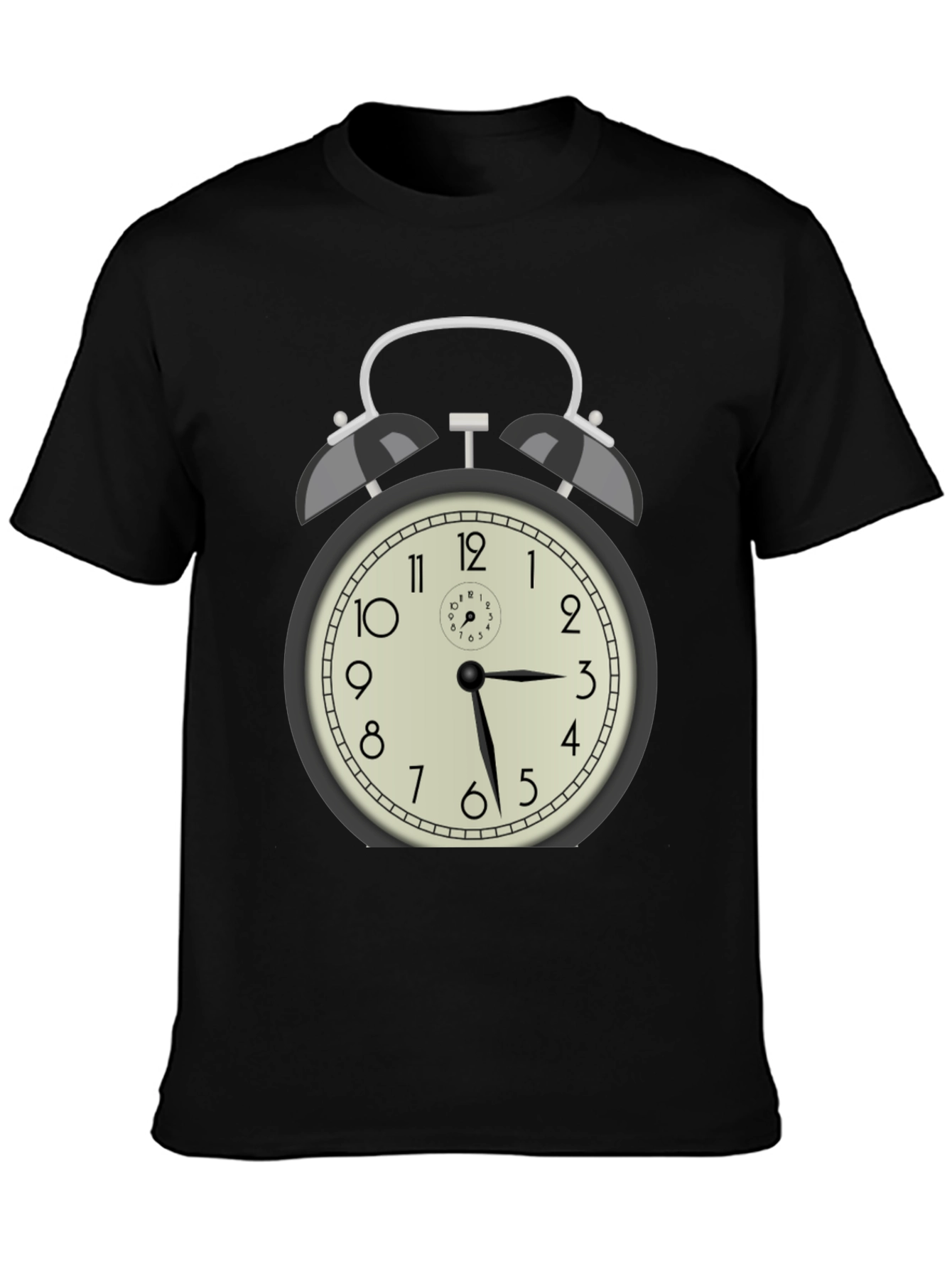 Alarm Clock Graphic Print T-Shirt - Time Flies!