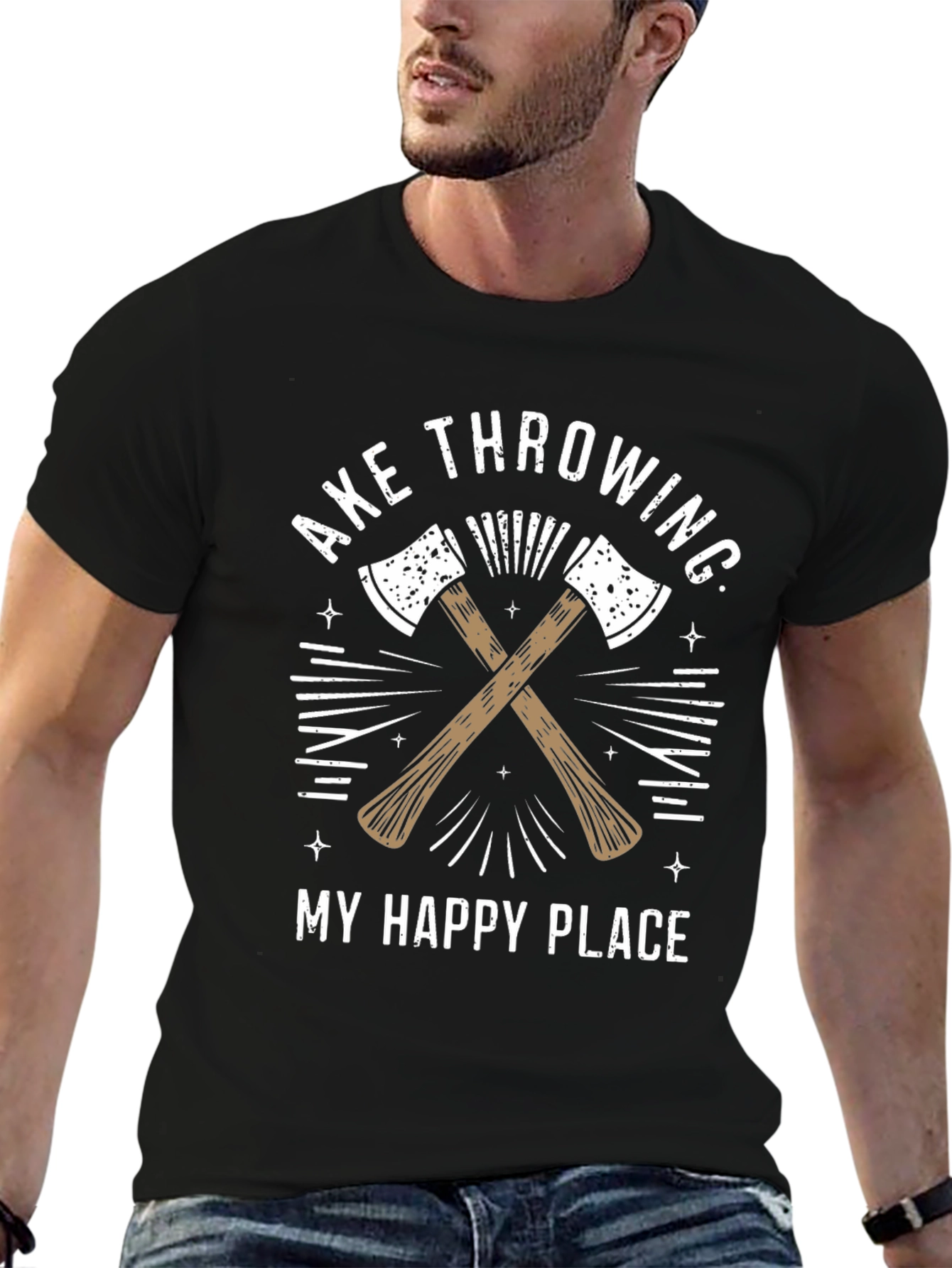 Axe Throwing My Happy Place T-Shirt