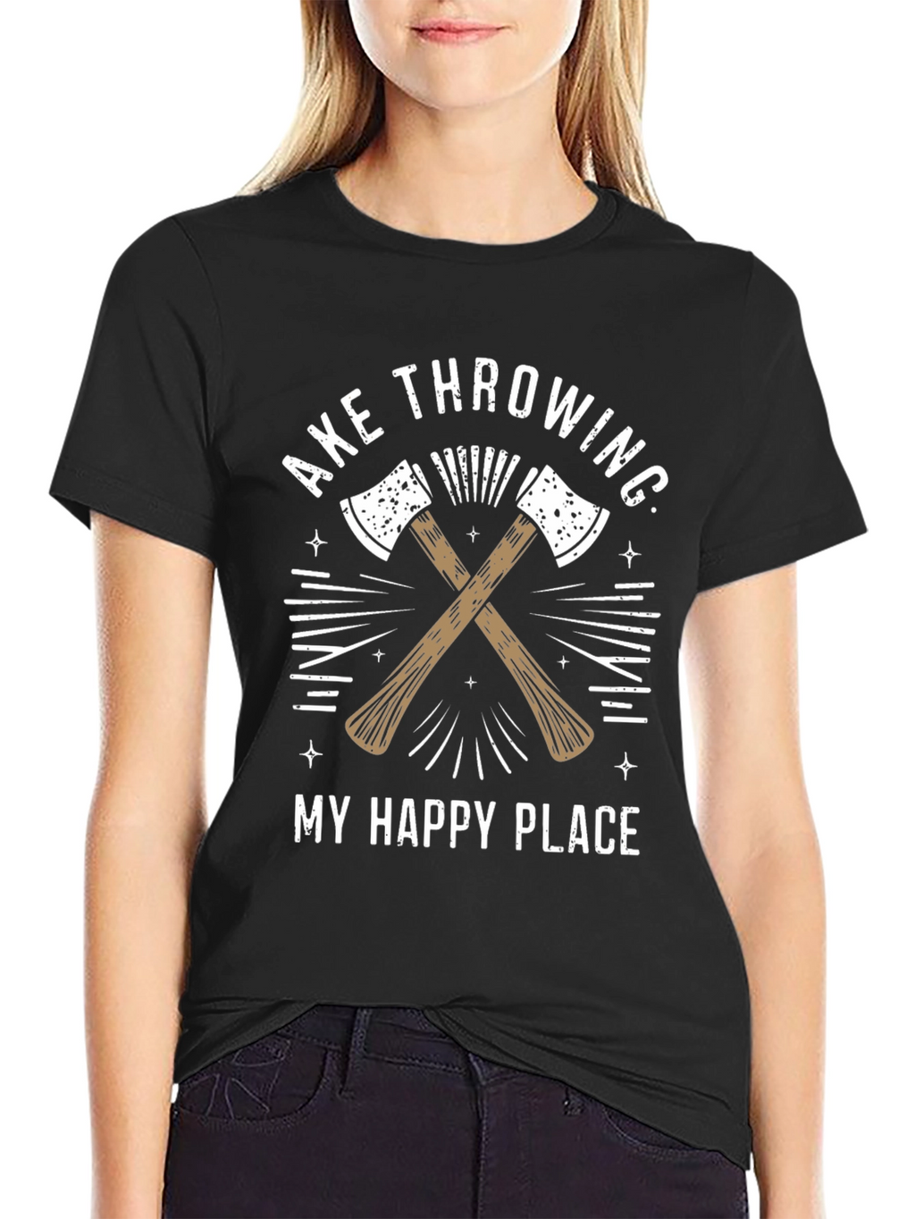 Axe Throwing My Happy Place T-Shirt
