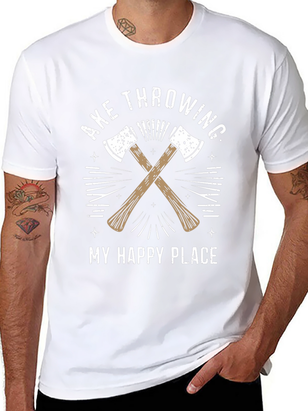 Axe Throwing My Happy Place T-Shirt