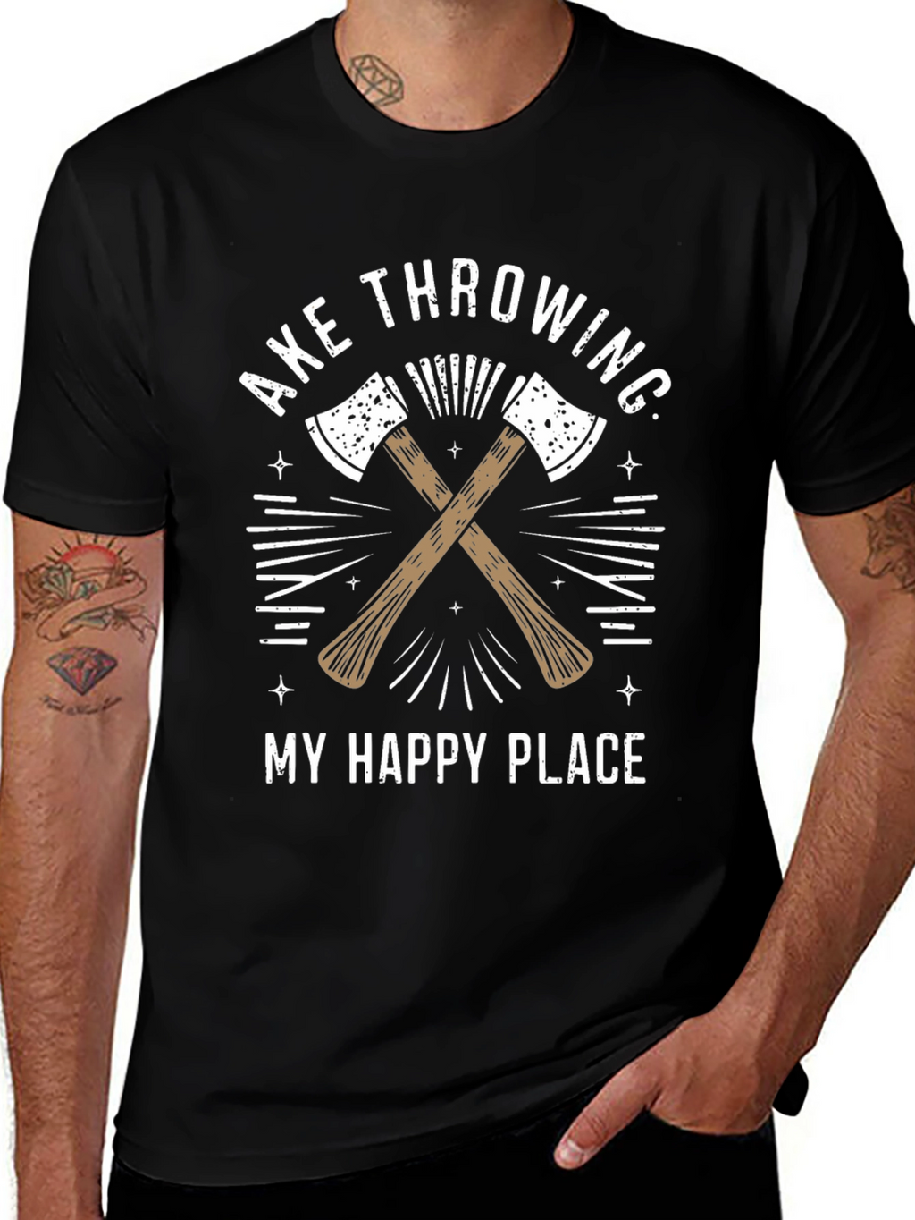 Axe Throwing My Happy Place T-Shirt