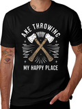 Axe Throwing My Happy Place T-Shirt