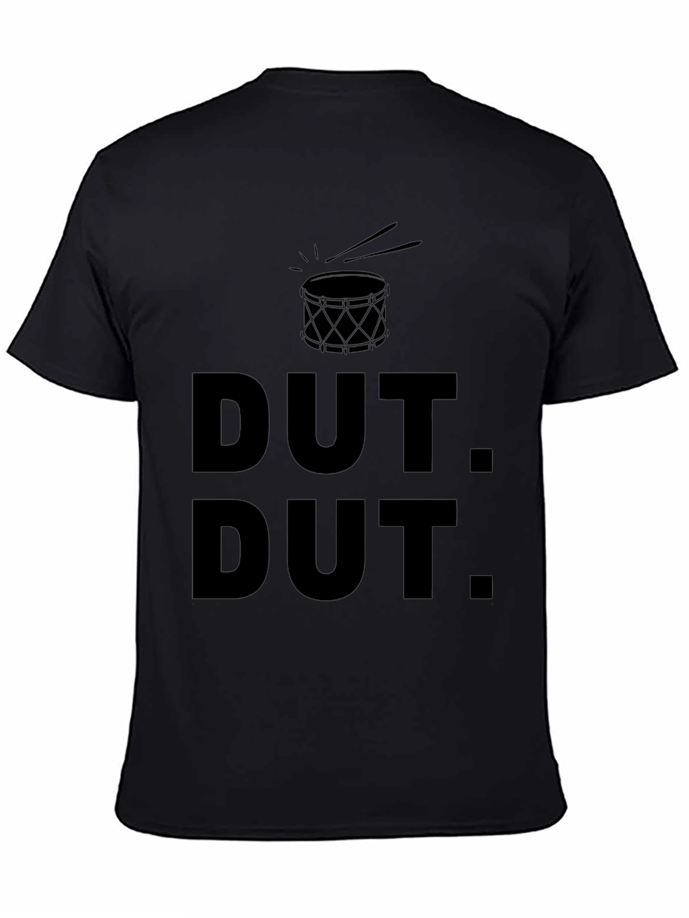 Dut Dut Drum T-Shirt - Black Crew Neck
