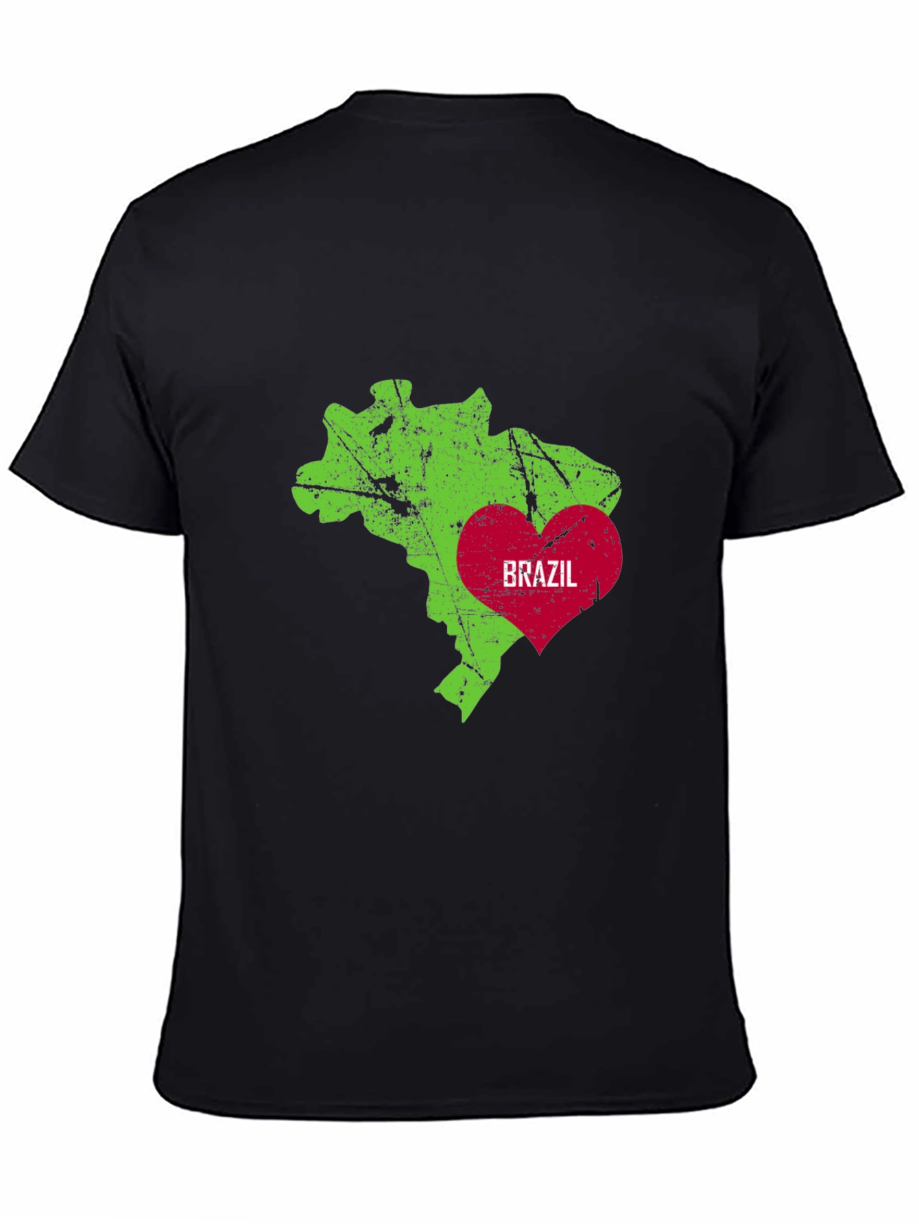 Brazil Pride Graphic Tee - Heart Map Design