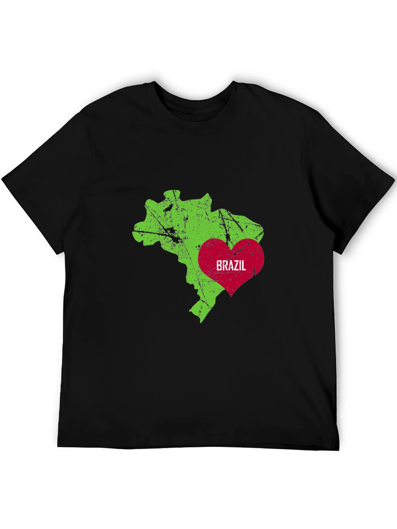 Brazil Pride Graphic Tee - Heart Map Design