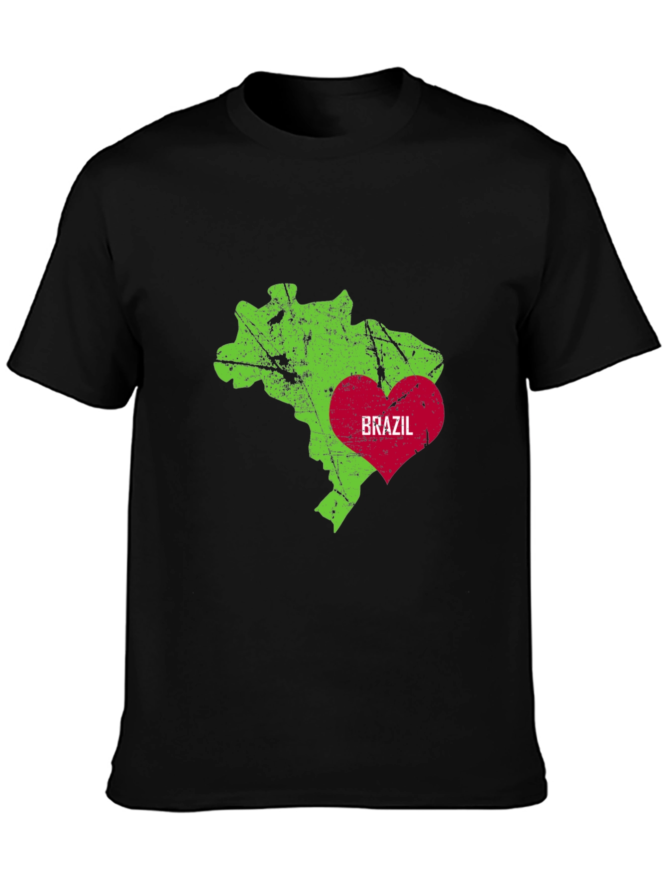Brazil Pride Graphic Tee - Heart Map Design