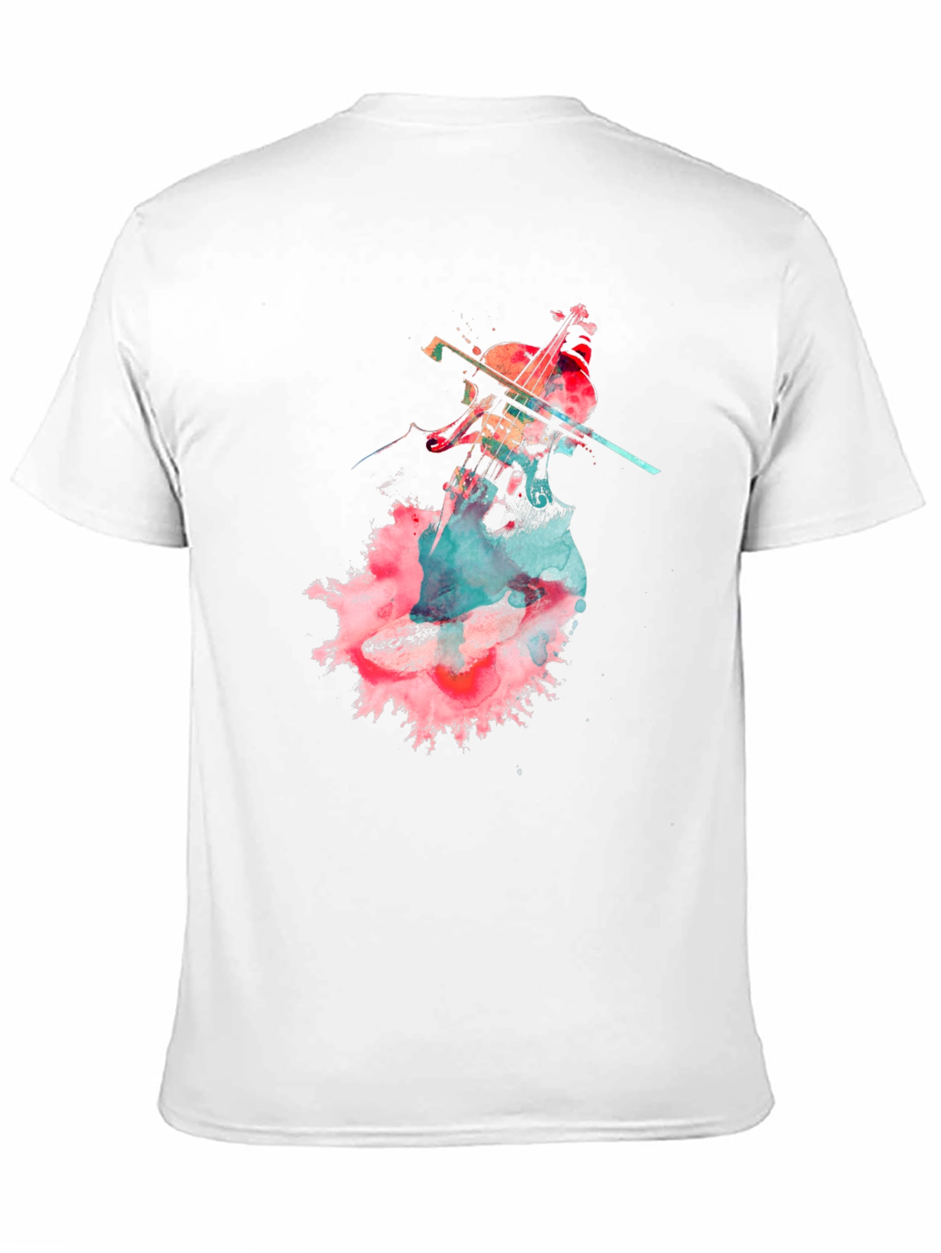 Abstract Cello Graphic T-Shirt - Black