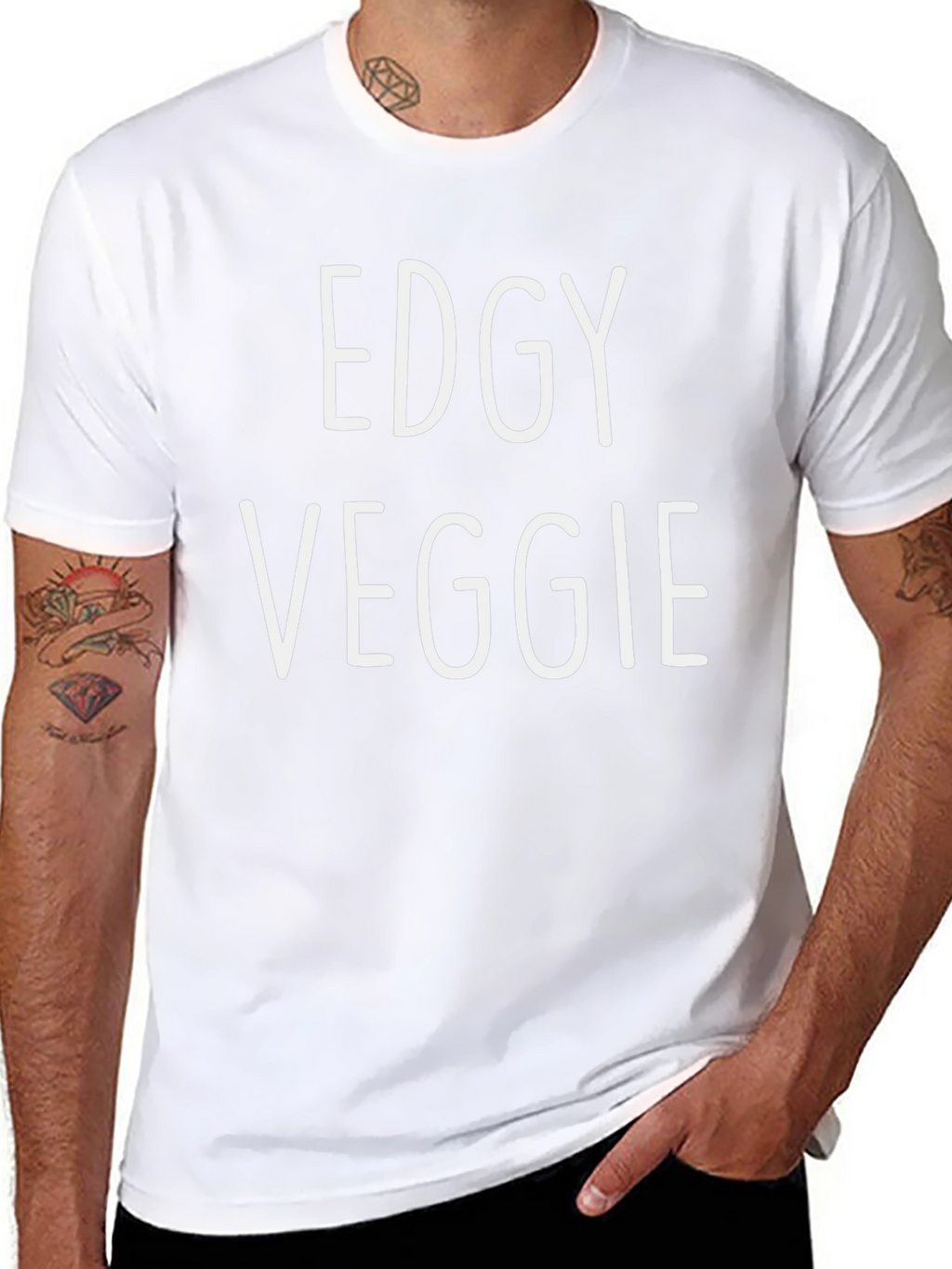 Edgy Veggie Graphic Tee - Black T-Shirt