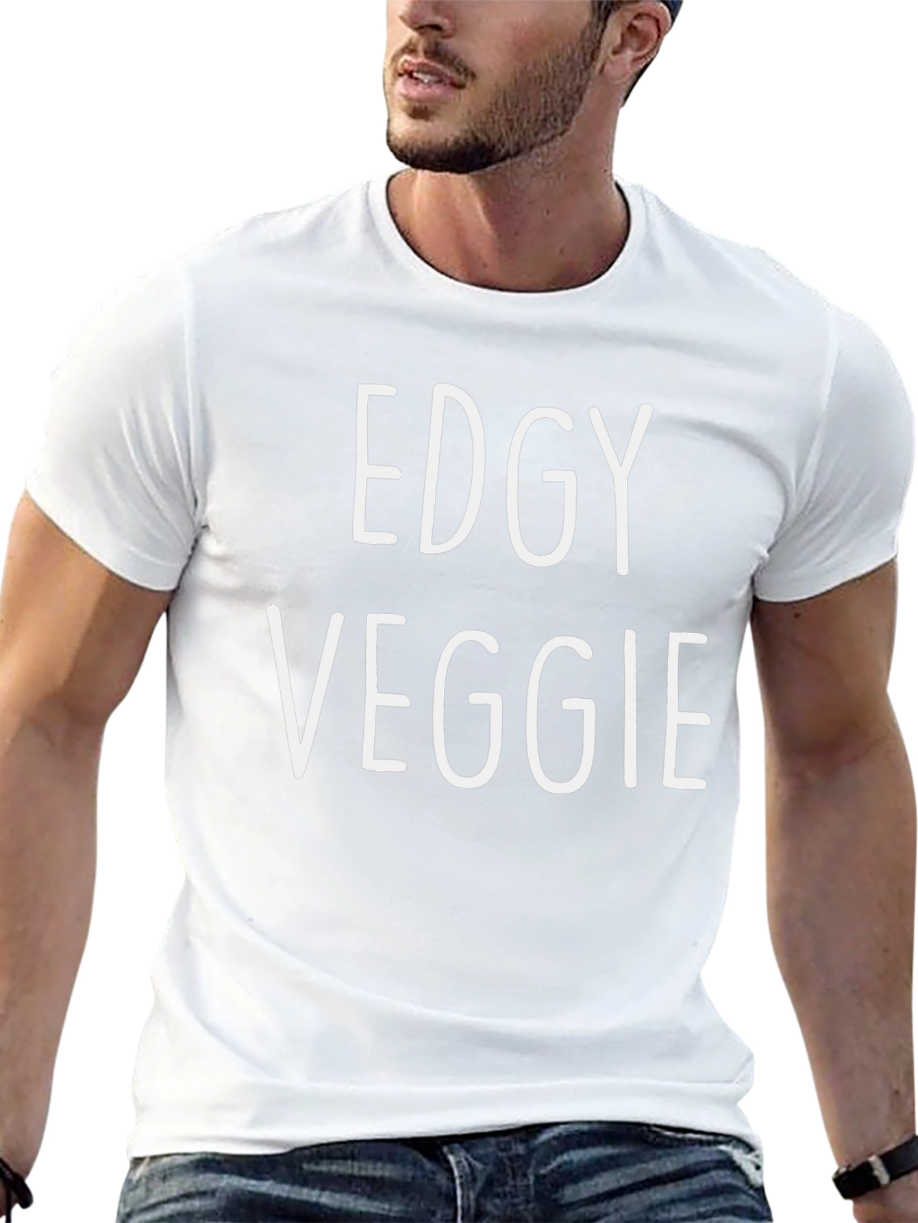 Edgy Veggie Graphic Tee - Black T-Shirt