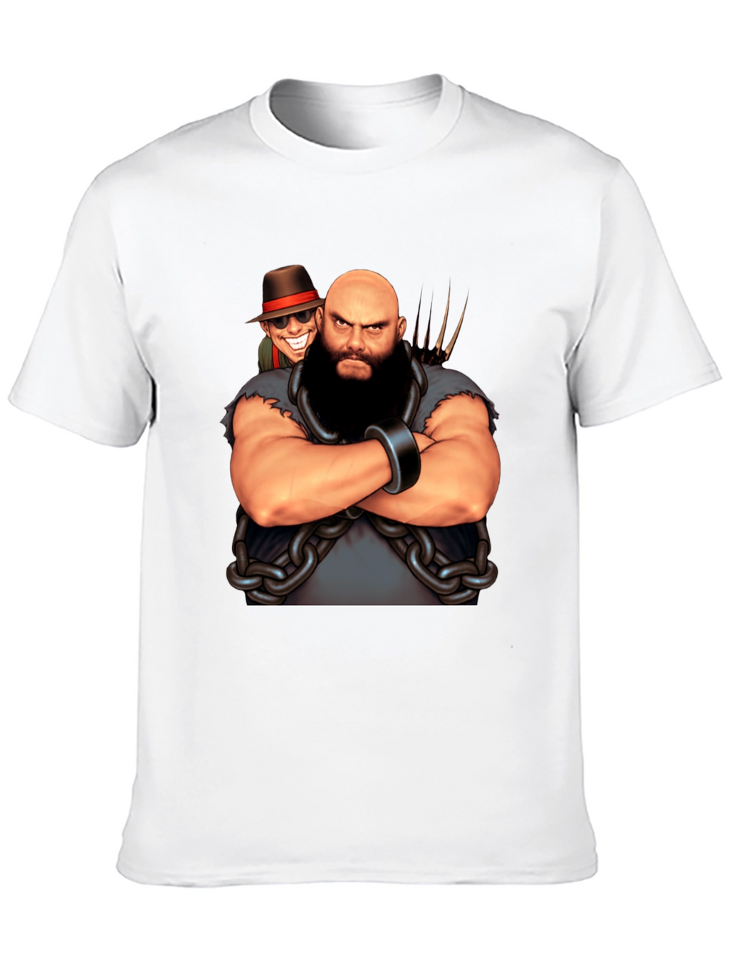Black T-Shirt with Cartoon Villain Graphic