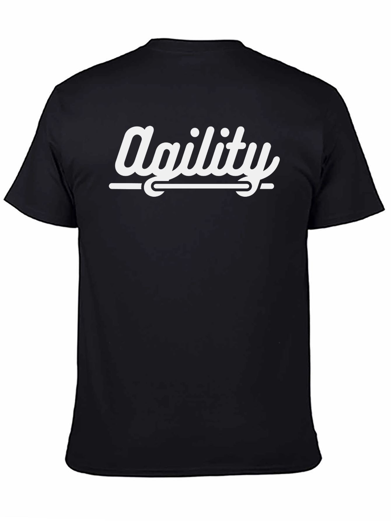 Agility Graphic Tee - Black Cotton T-Shirt