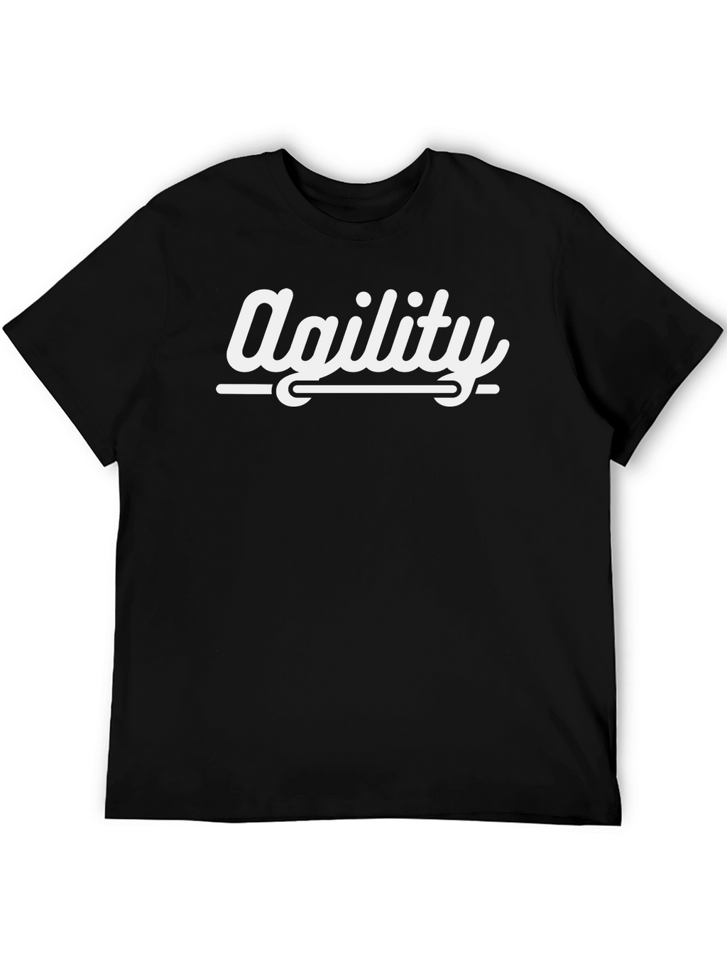Agility Graphic Tee - Black Cotton T-Shirt