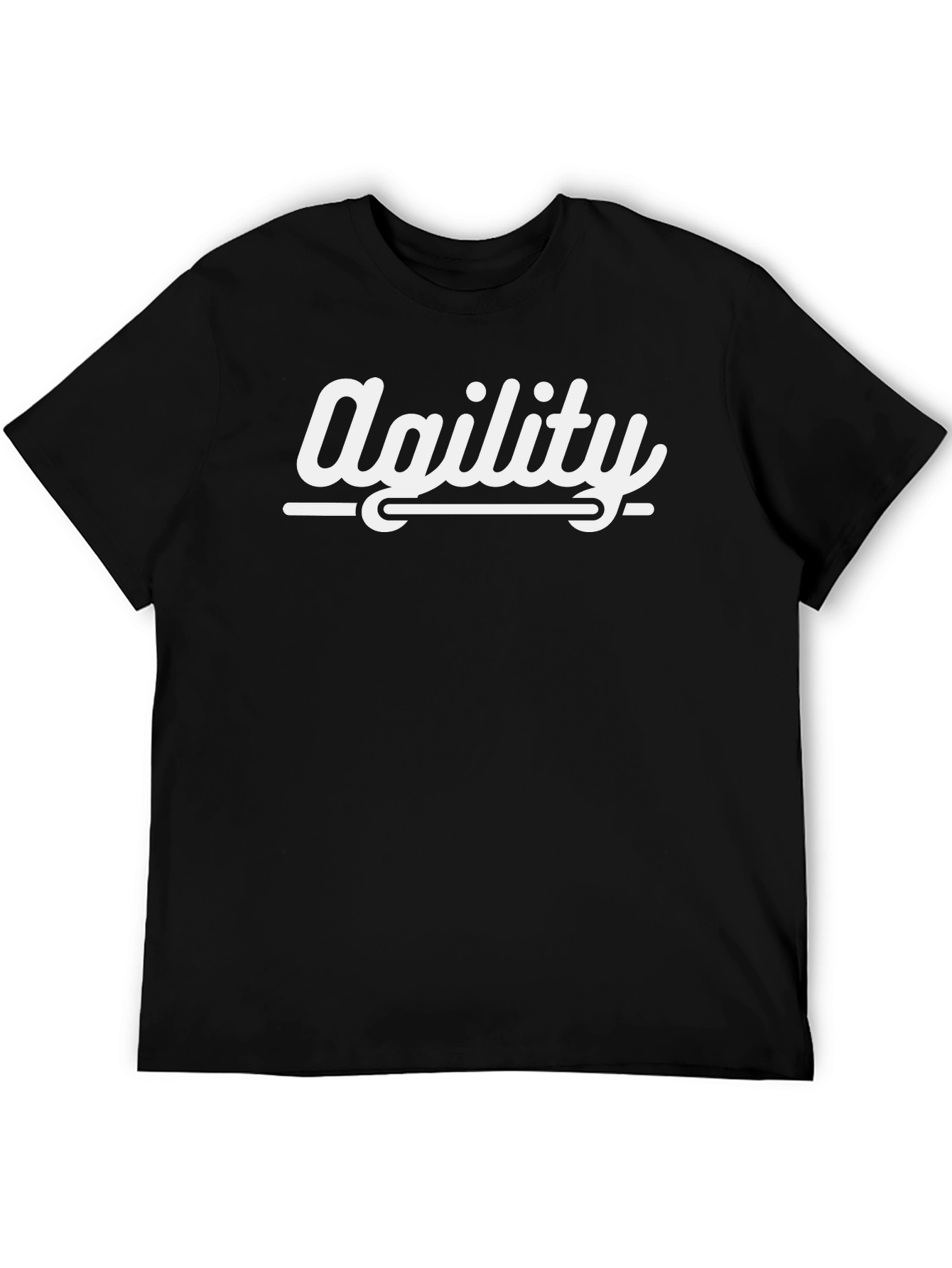 Agility Graphic Tee - Black Cotton T-Shirt