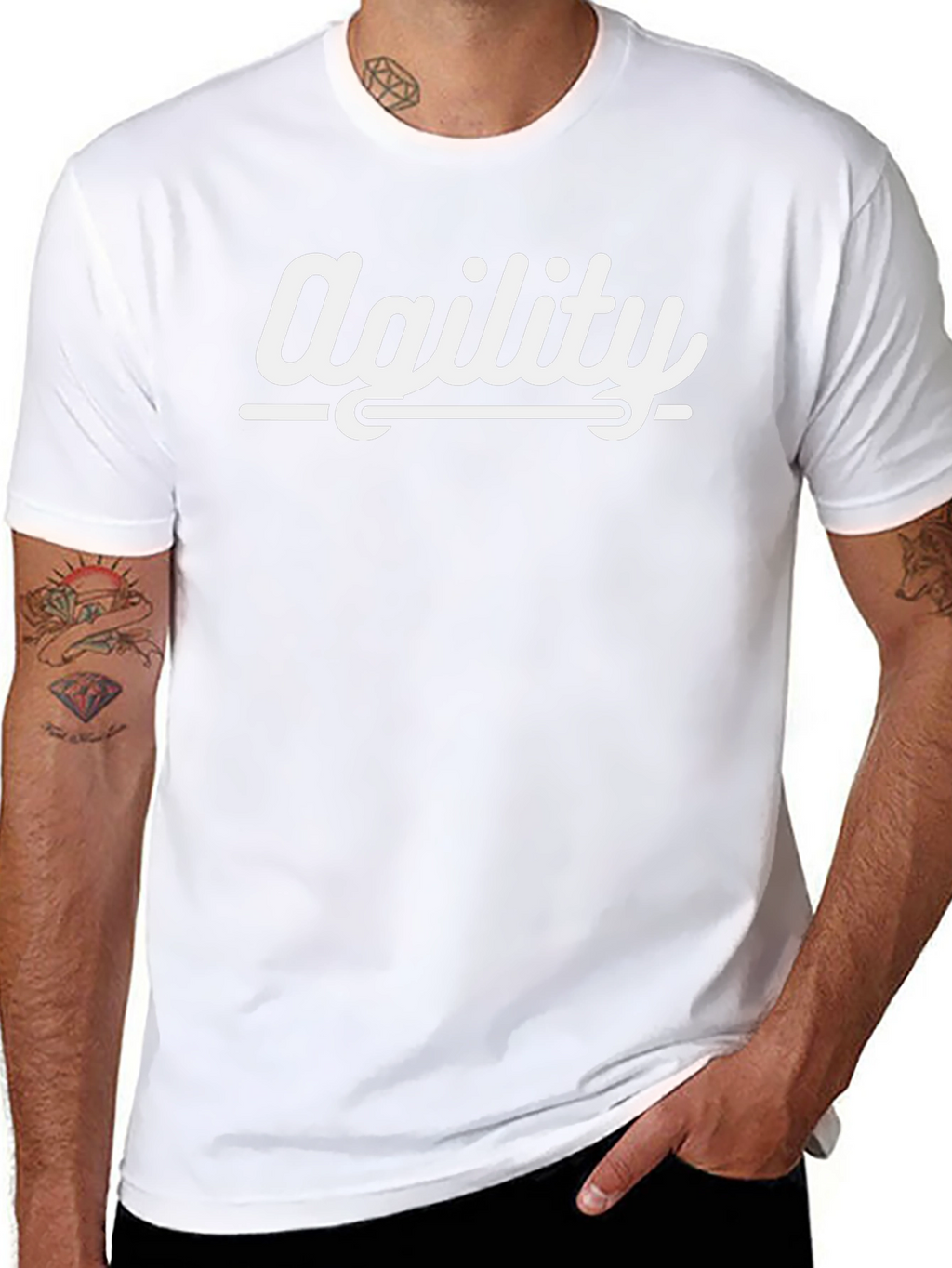 Agility Graphic Tee - Black Cotton T-Shirt