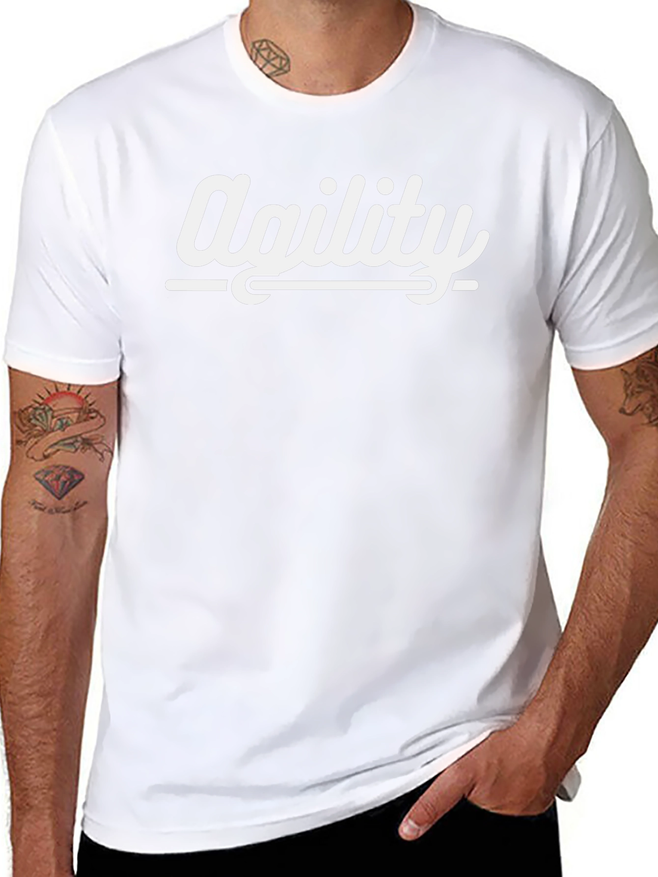Agility Graphic Tee - Black Cotton T-Shirt